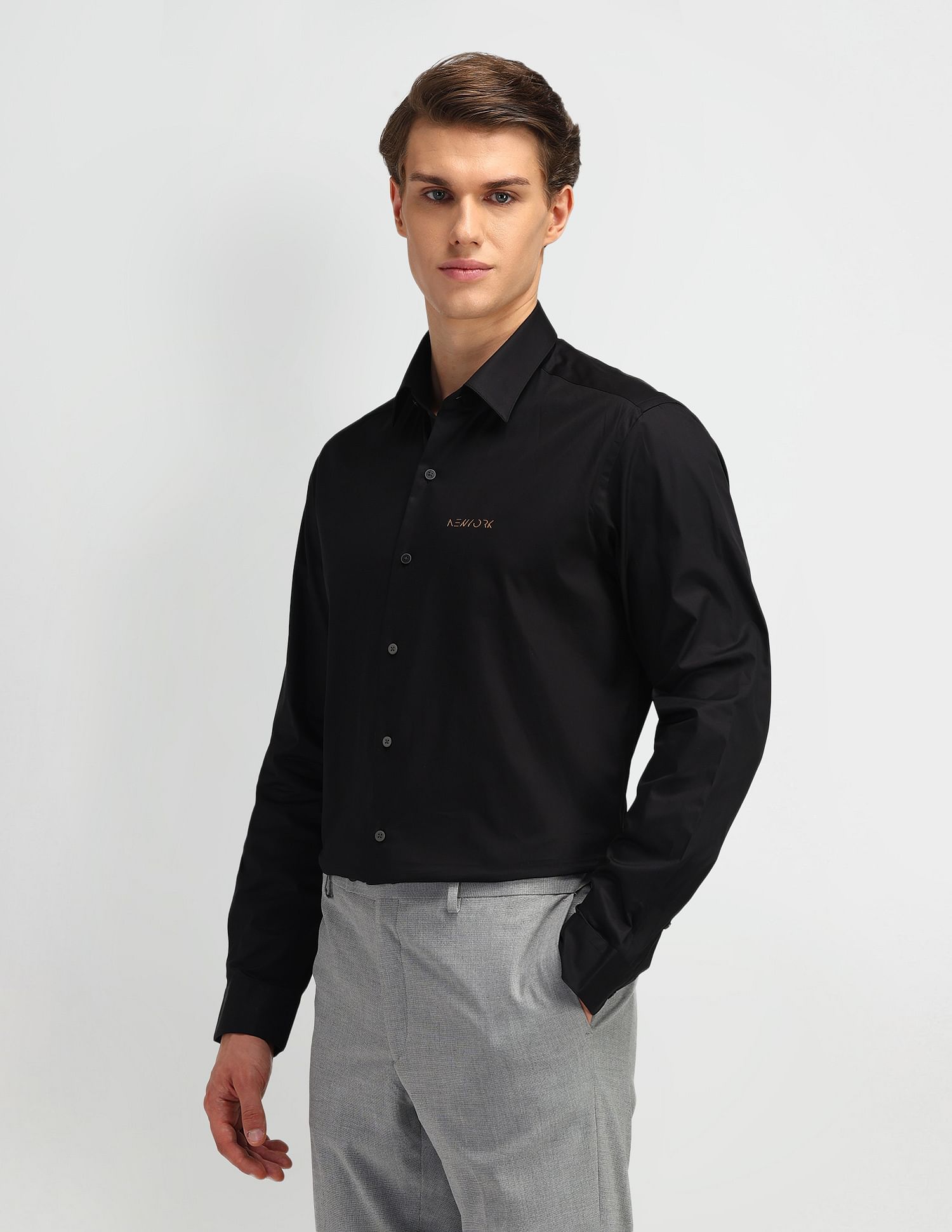 Arrow Newyork Solid Cotton Shirt