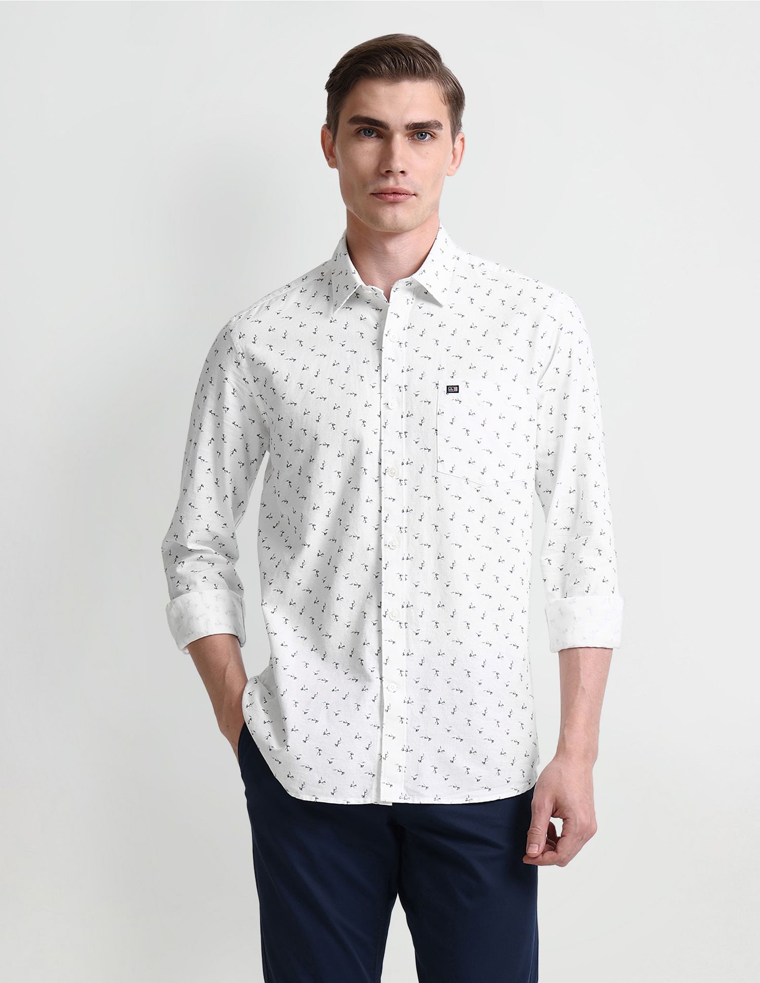 Arrow Sport Manhattan Slim Fit Floral Print Shirt