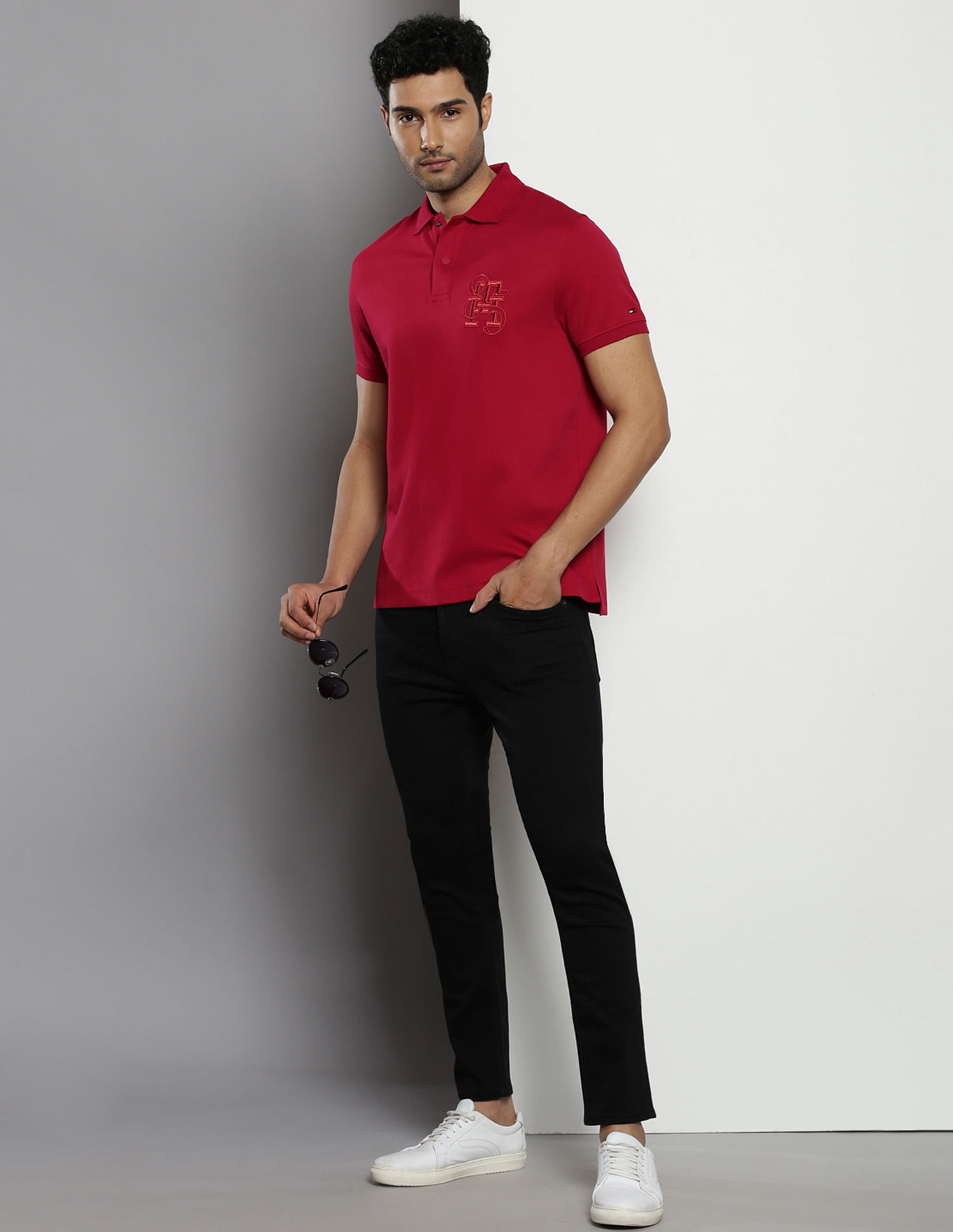 Tommy Hilfiger Twill Monogram Polo Shirt