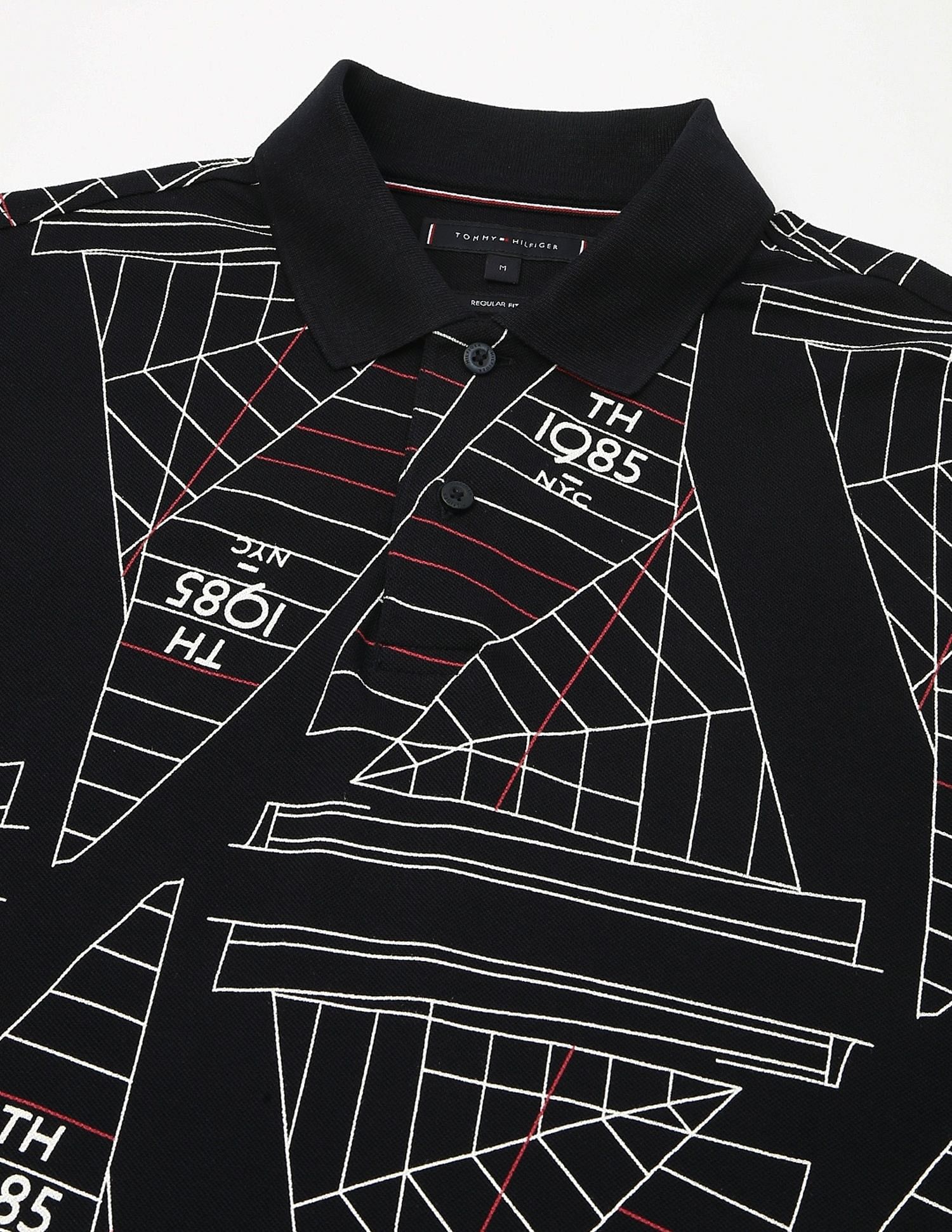 Tommy Hilfiger Printed Regular-Fit Cotton Polo Shirt