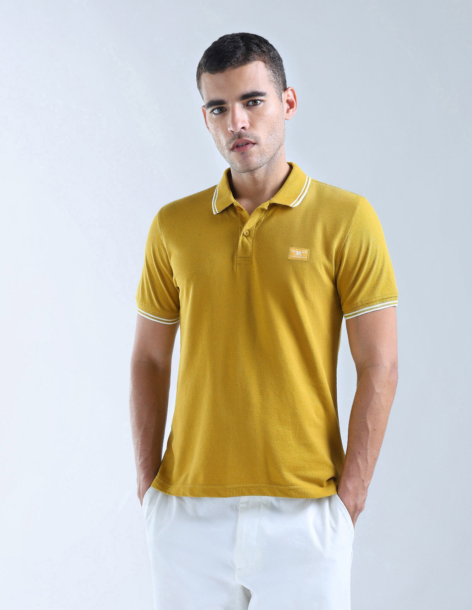 Flying Machine Solid Regular Fit Polo Shirt