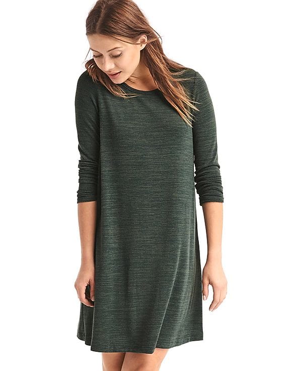 Buy GAP Women Women Green Softspun Knit Long Sleeve Swing Dress - NNNOW.com Buy GAP Women Women Green Softspun Knit Long Sleeve Swing Dress - NNNOW.com