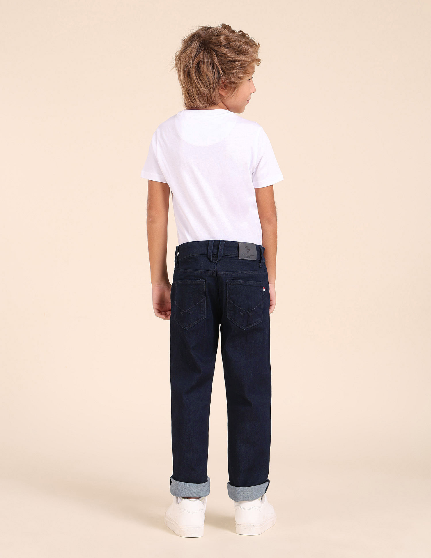 U.S. Polo Assn. Kids Boys Relaxed Fit Blue Jeans
