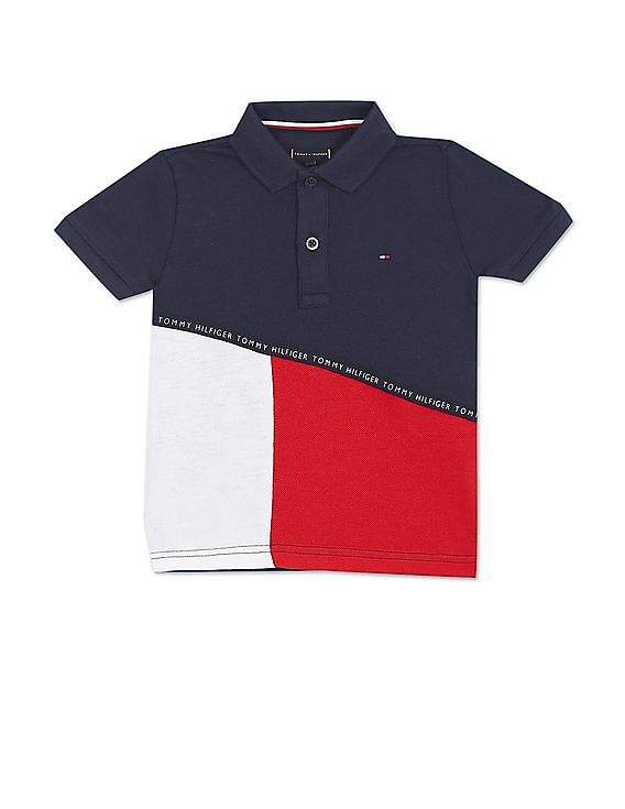 tommy hilfiger polo color block