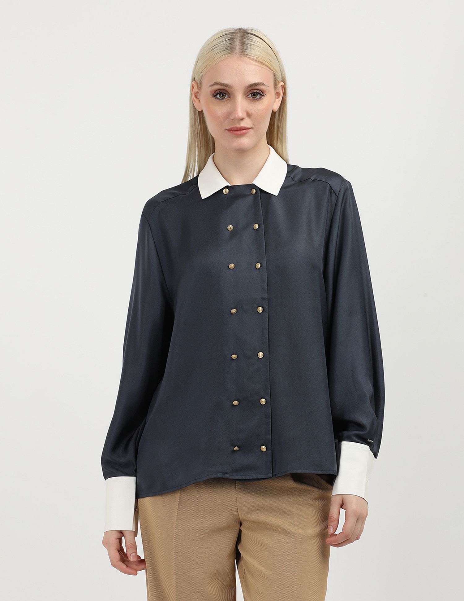 Tommy Hilfiger Relaxed Fit Silk Shirt