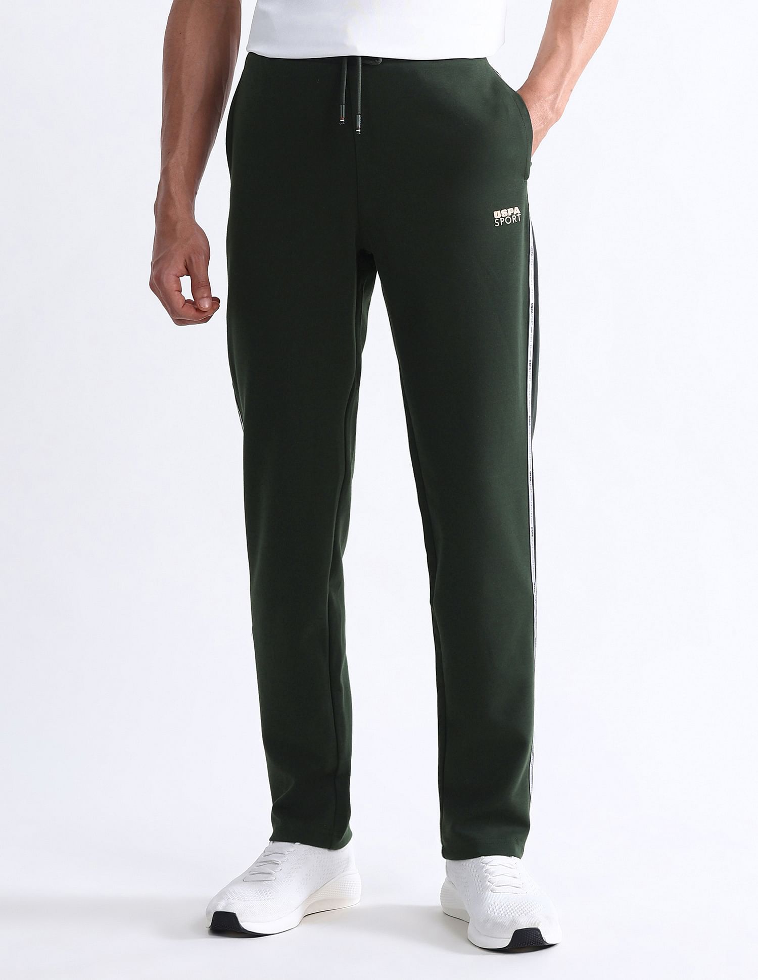USPA Active Slim Fit Solid Active Track Pants