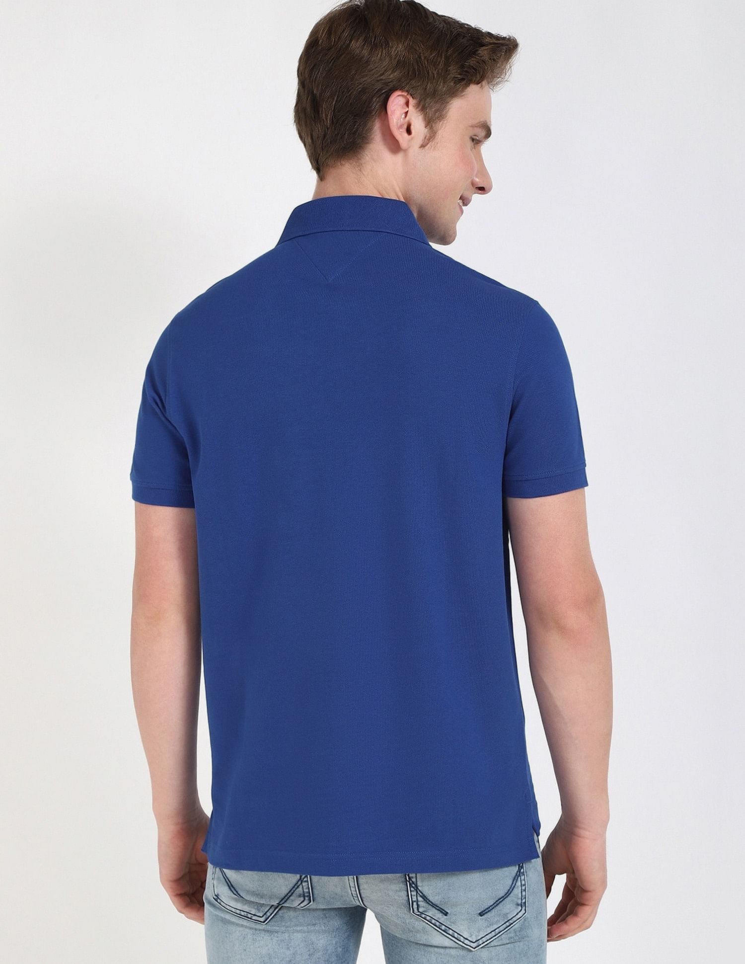 Tommy Hilfiger Solid Regular-Fit Cotton Polo Shirt