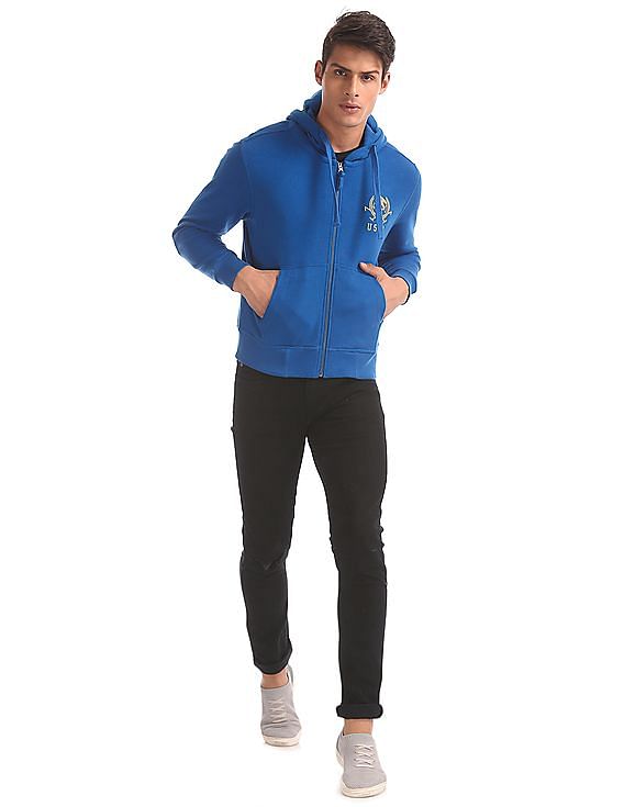 U.S. Polo Assn. Drawstring Hood Solid Sweatshirt