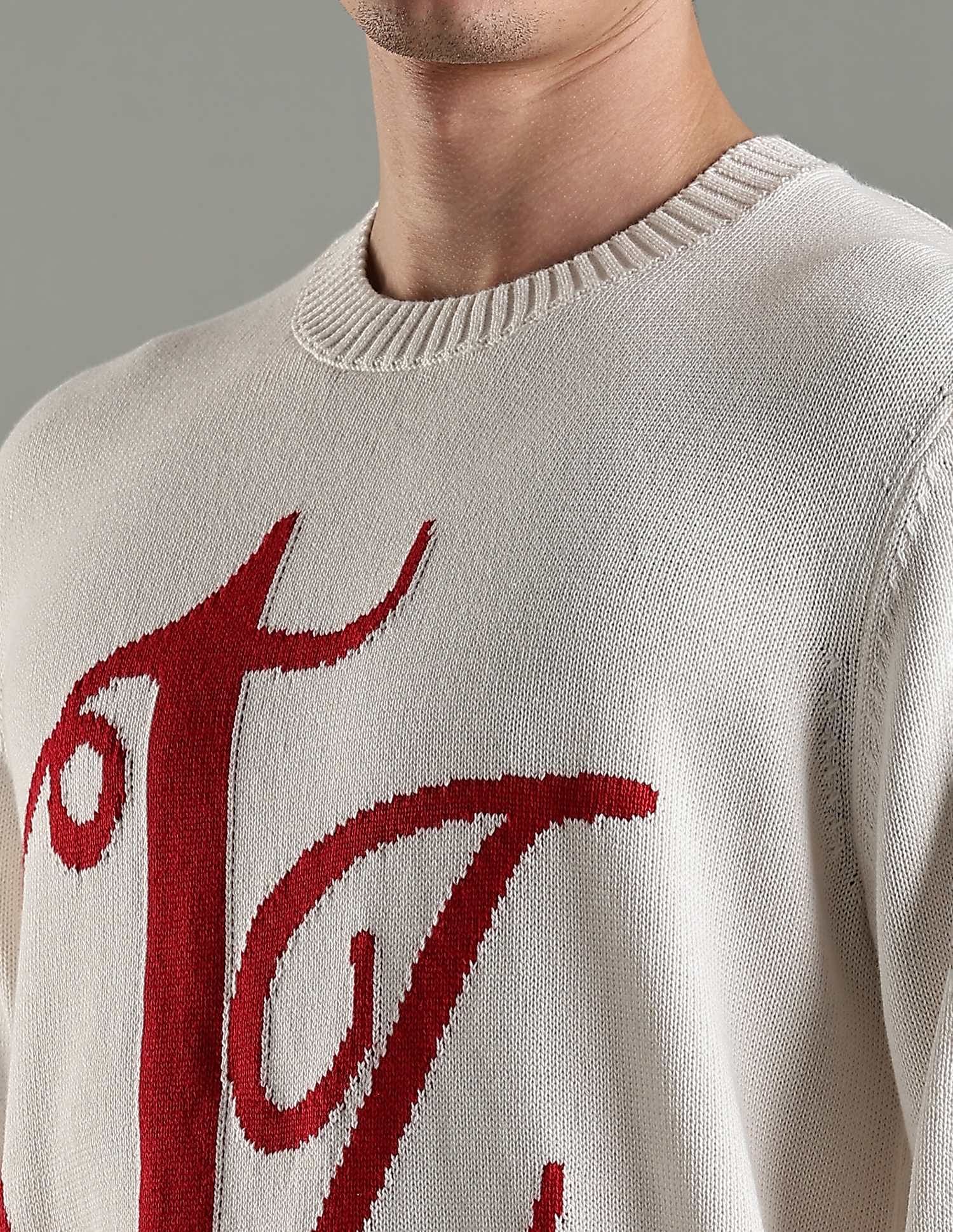 Tommy Hilfiger Embroidered Logo Regular Fit Cotton Sweater