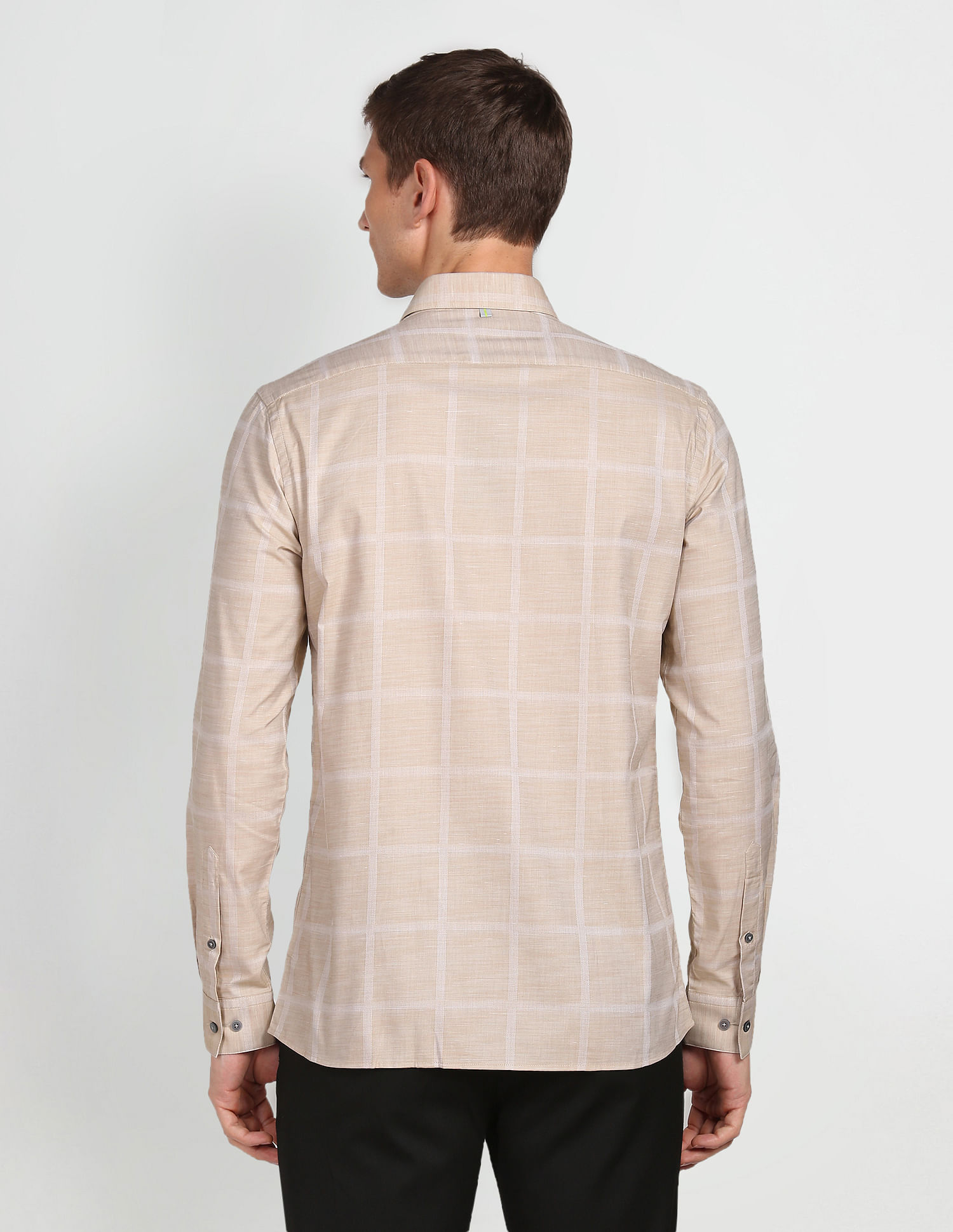 Arrow Newyork Windowpane Check Manhattan Slim Fit Shirt