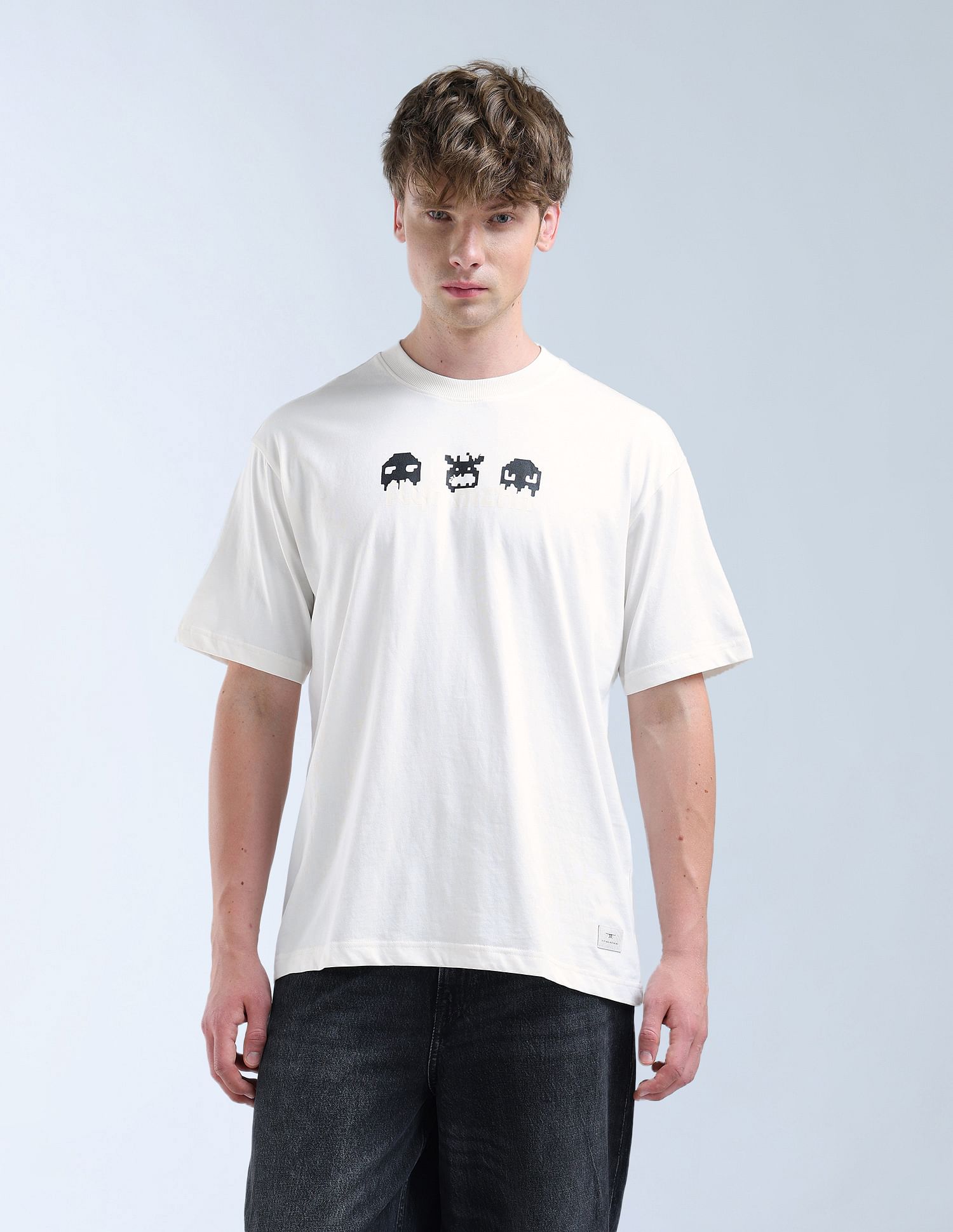 Flying Machine Relaxed Fit Graphic Printed T-Shirt