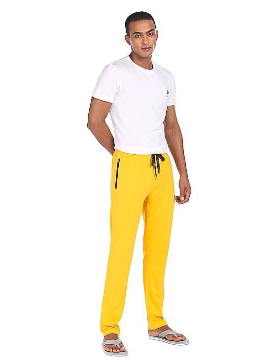 Mens yellow shop track pants