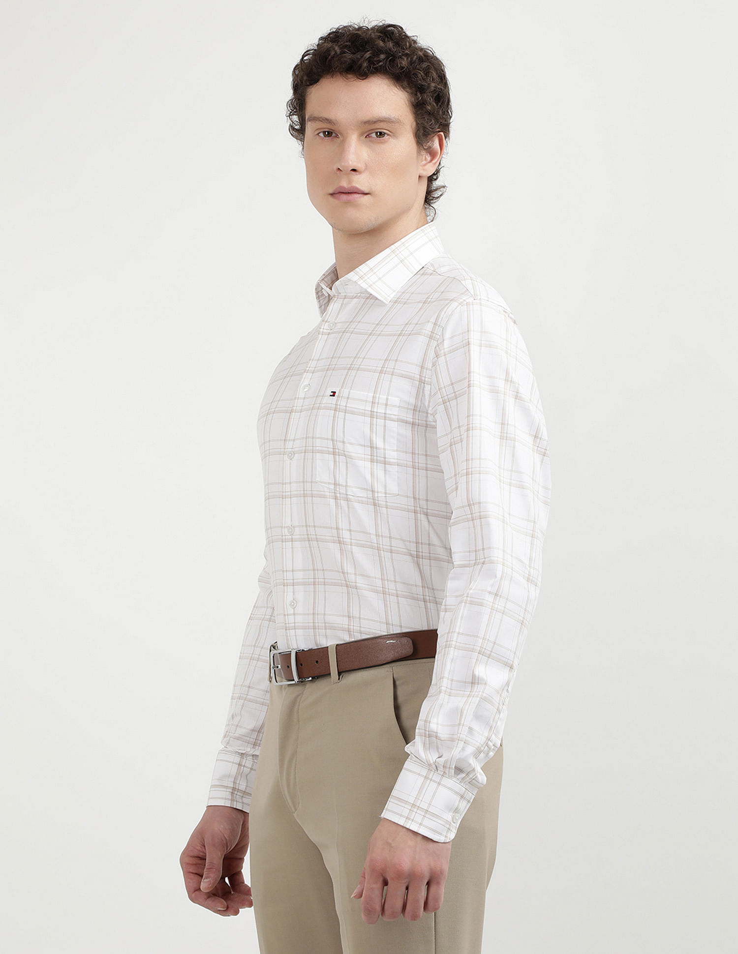 Tommy Hilfiger Herringbone Checked Regular Fit Shirt