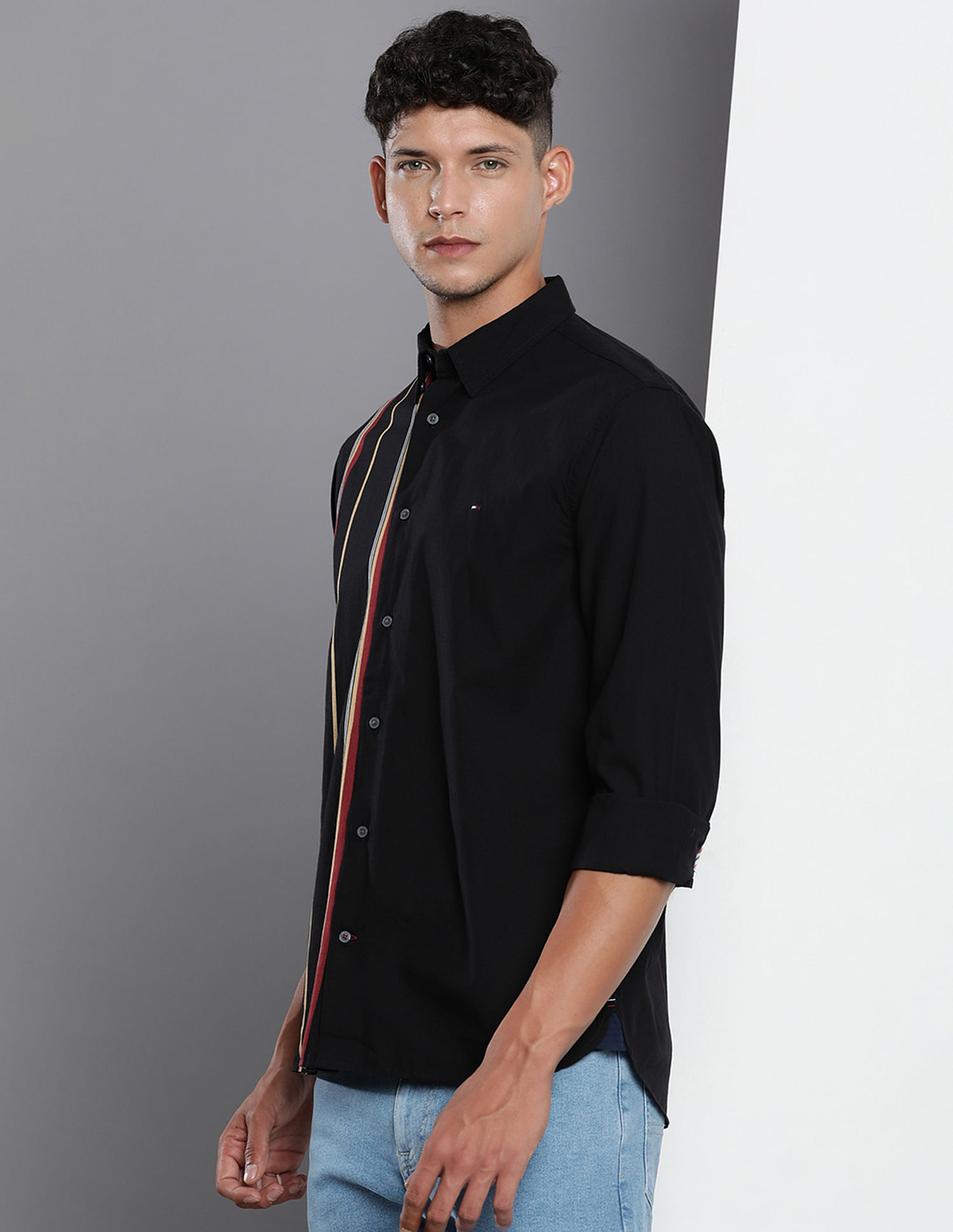Tommy Hilfiger Vertical Striped Cotton Shirt