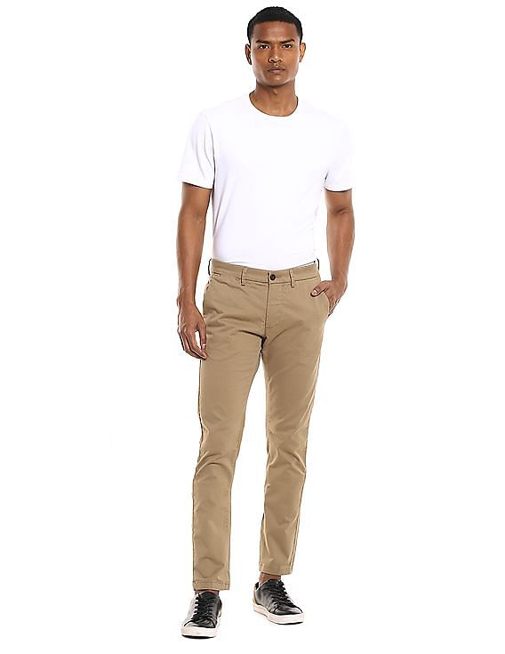 Buy AUSTIN REED Mens Flat Front Slim Fit Solid Trouser  Shoppers Stop