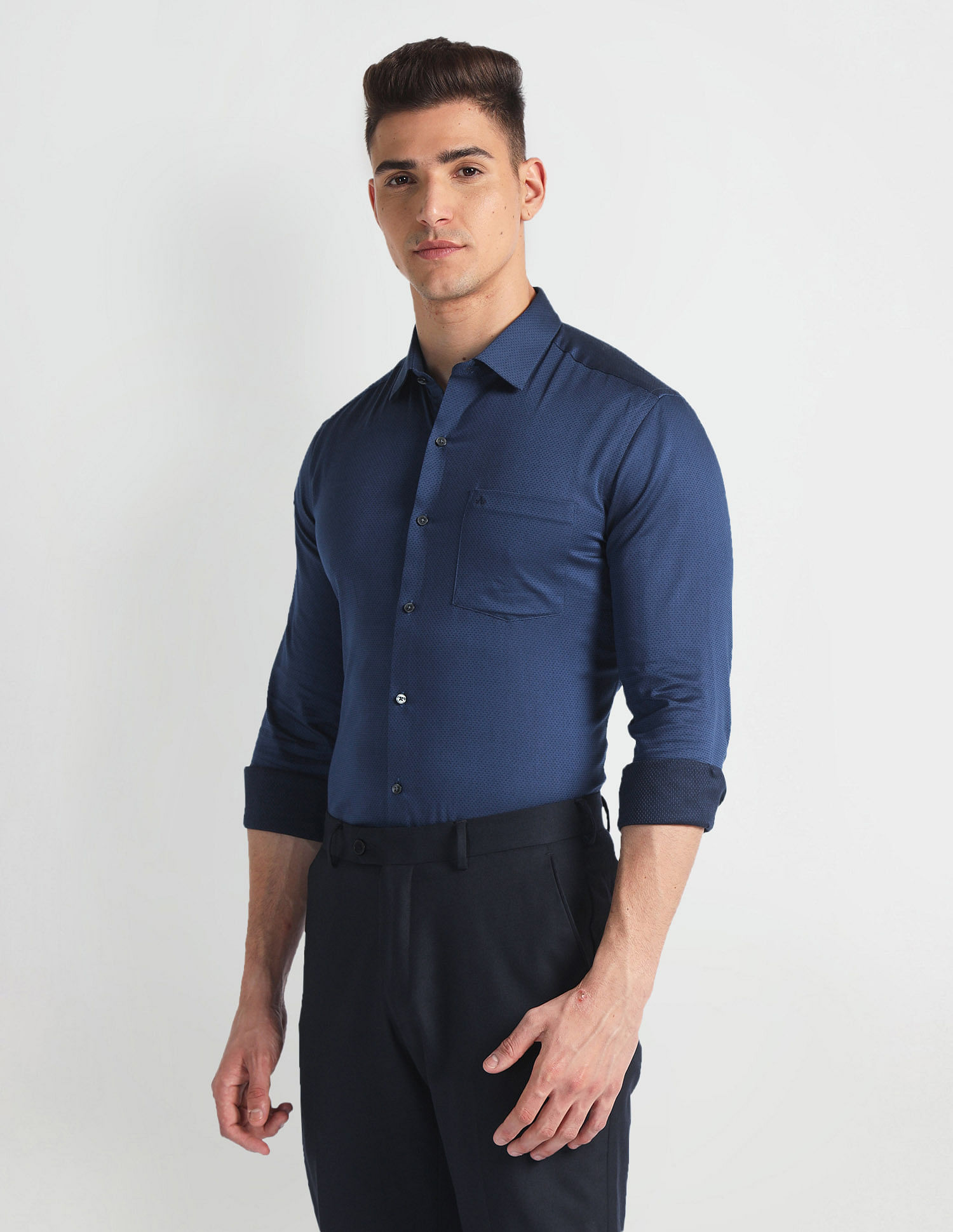 Arrow Slim Fit Festive Dobby Shirt