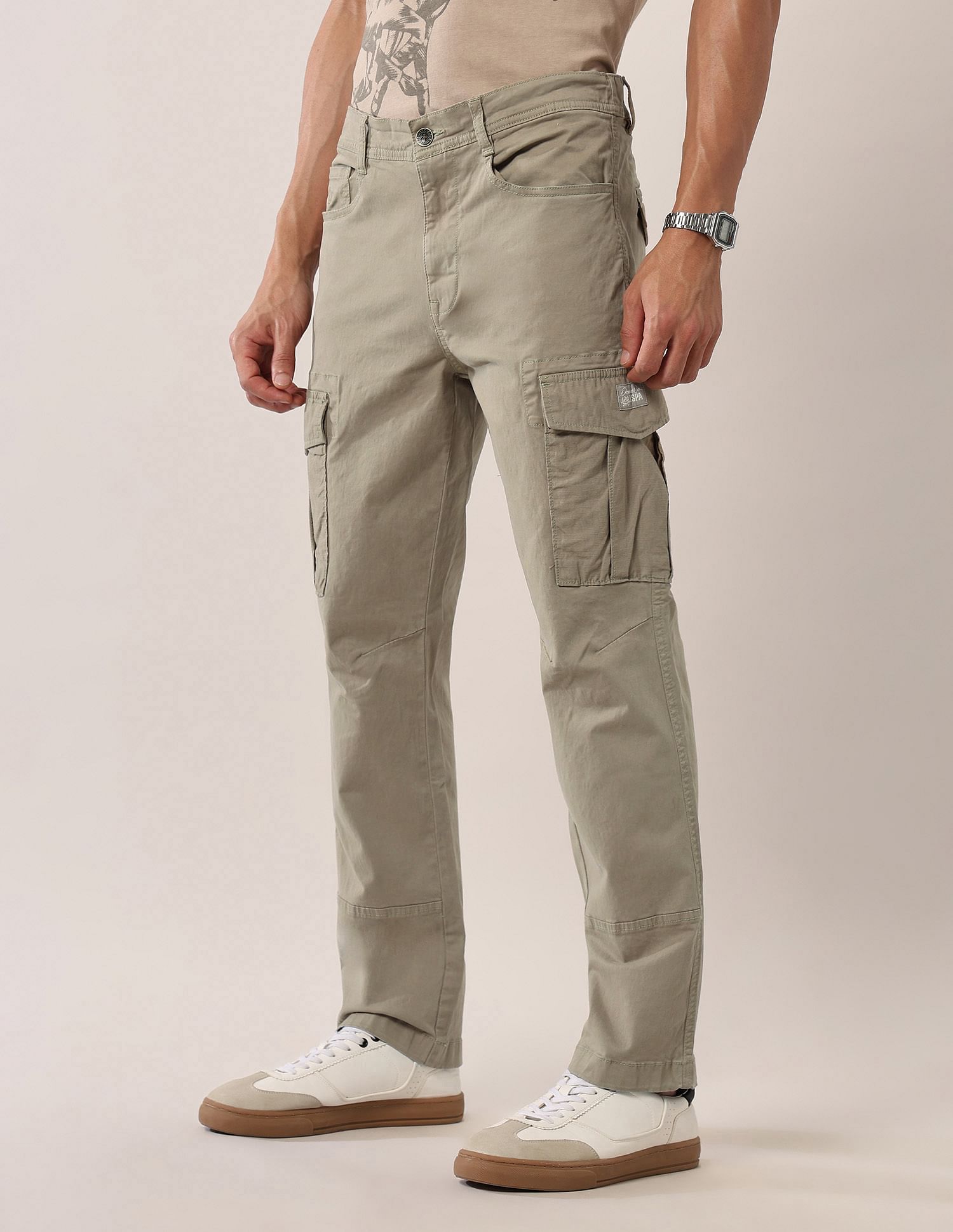 U.S. Polo Assn. Denim Co. Mid Rise Straight Fit Twill Cargos