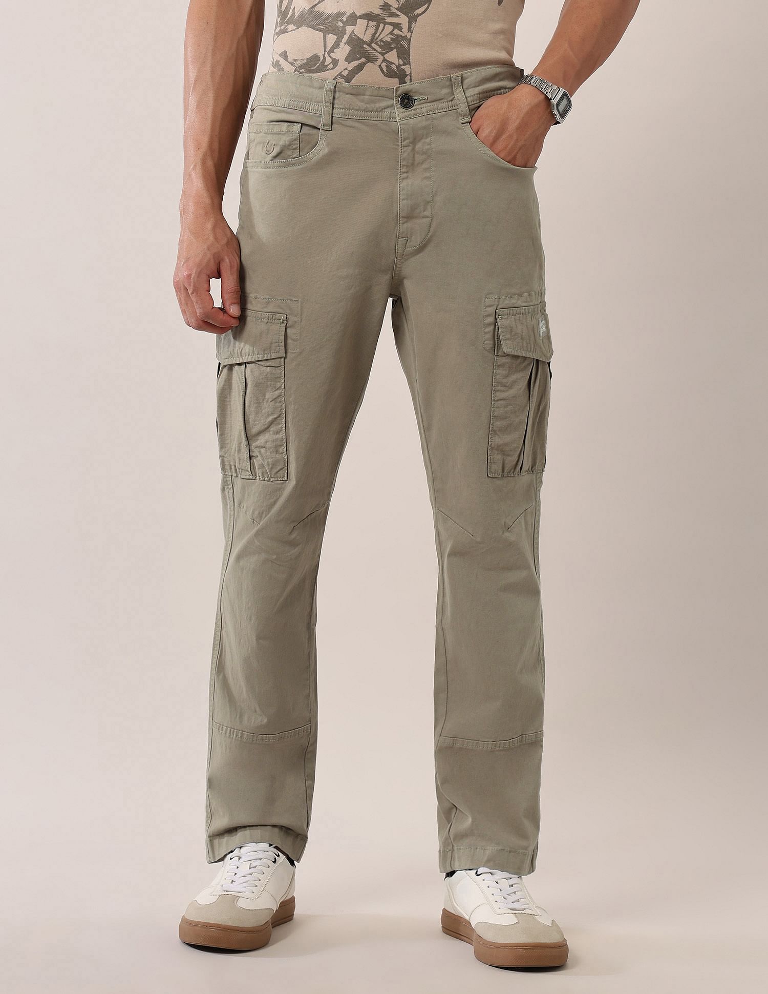 U.S. Polo Assn. Denim Co. Mid Rise Straight Fit Twill Cargos