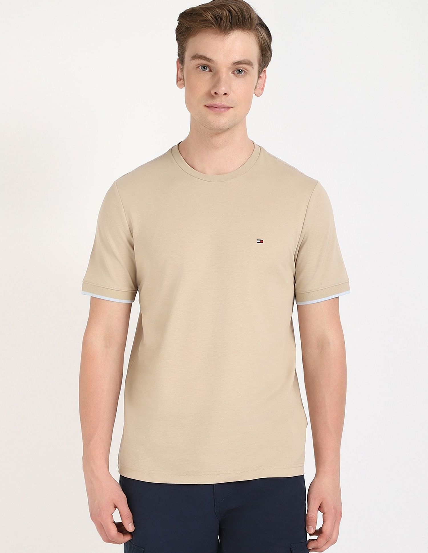 Tommy Hilfiger Solid Regular-Fit Cotton T-Shirt