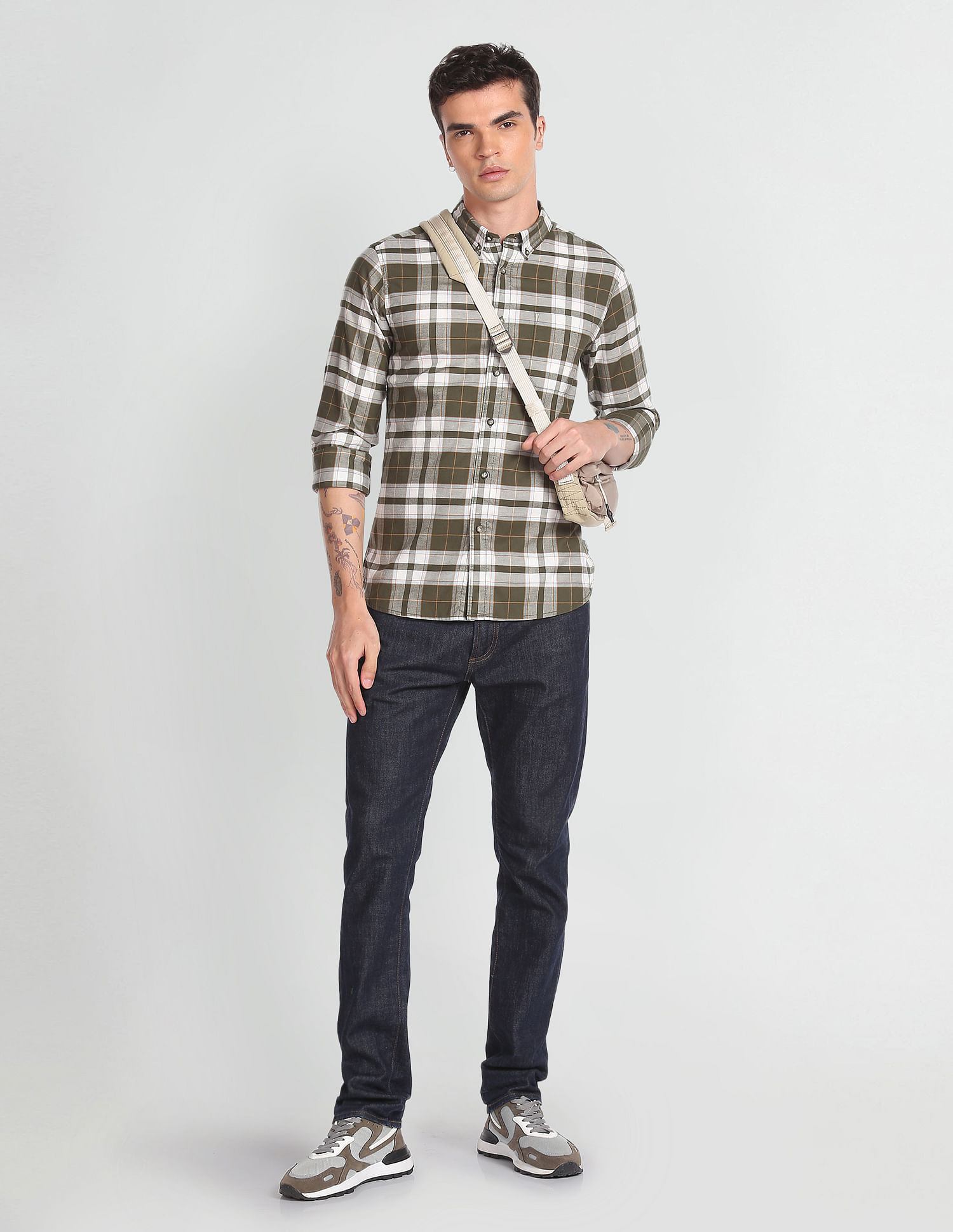 Flying Machine Tartan Check Slim Shirt