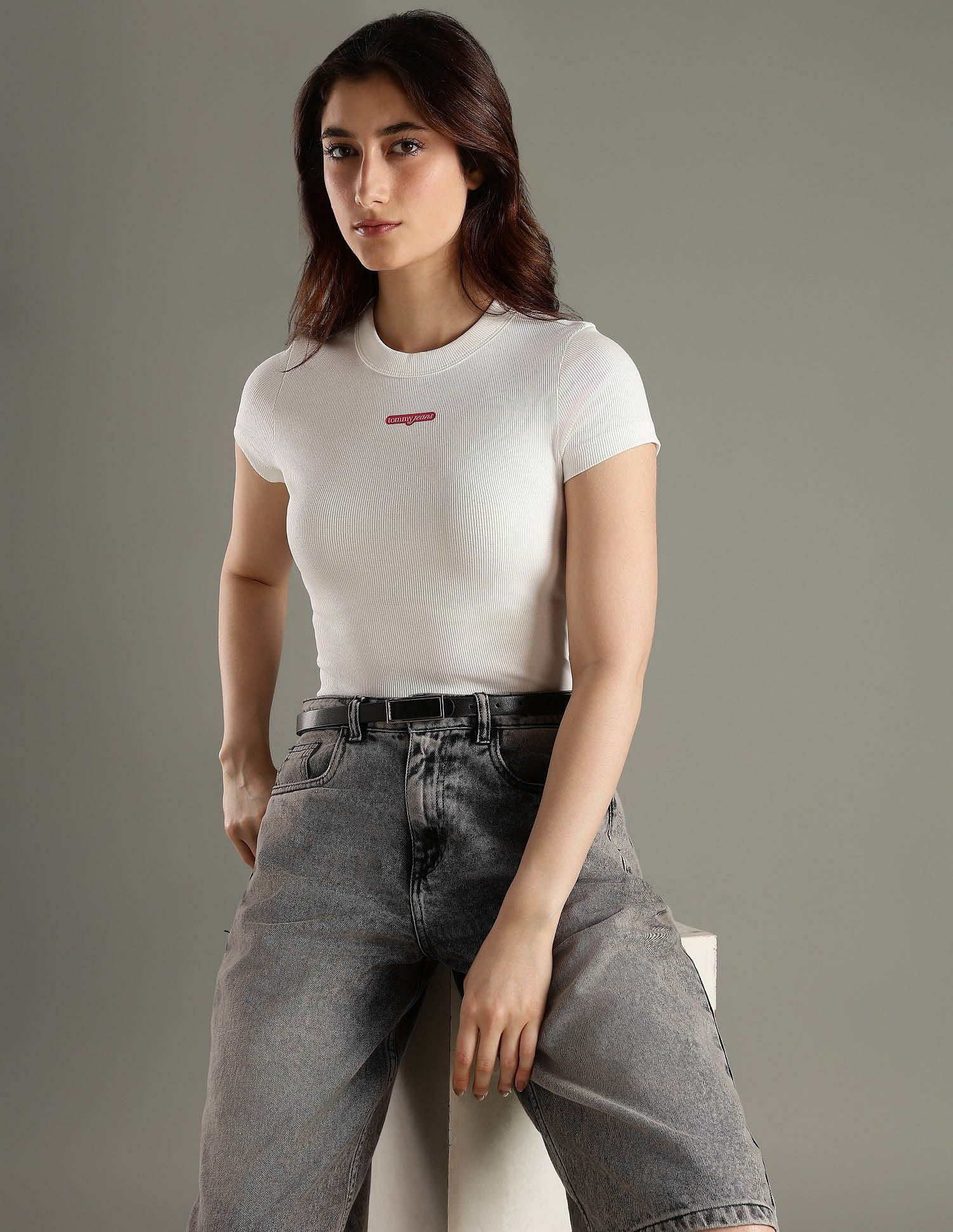 Tommy Hilfiger Solid Slim Fit Cotton T-Shirt