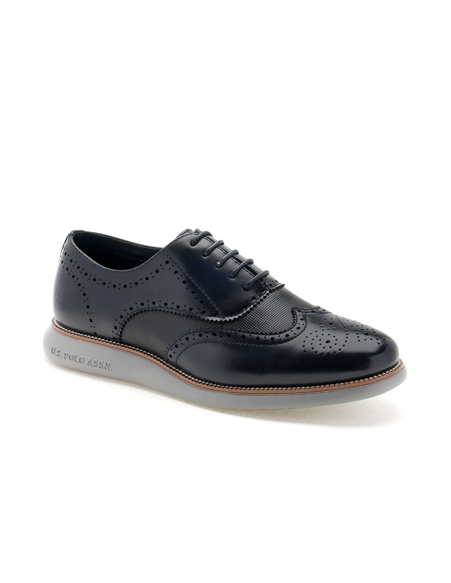 Buy U.S. Polo Assn. Men Marco Navy Work Casuals Lace Up Shoes NNNOW