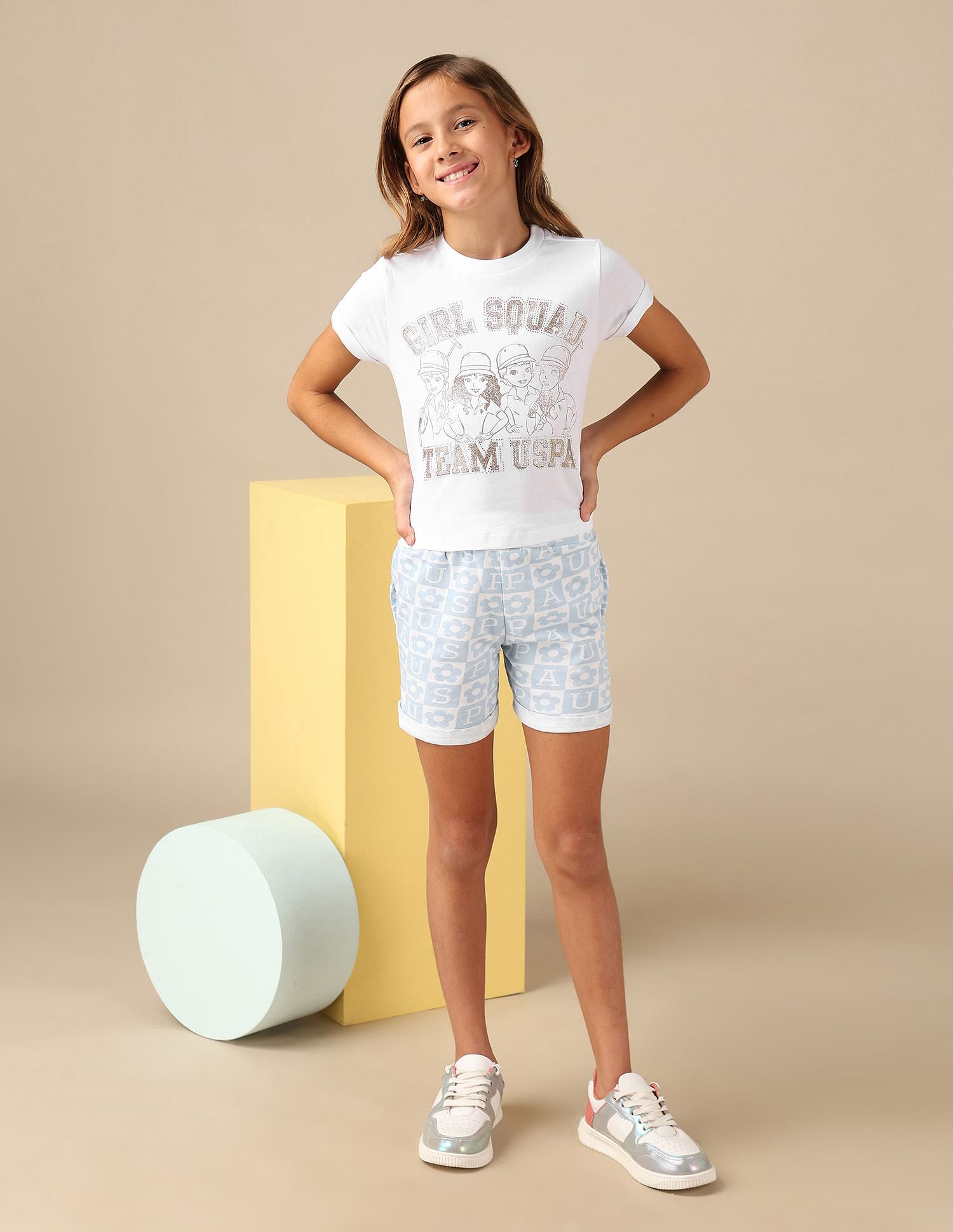 U.S. Polo Assn. Kids Girl Squad Pure Cotton T-Shirt