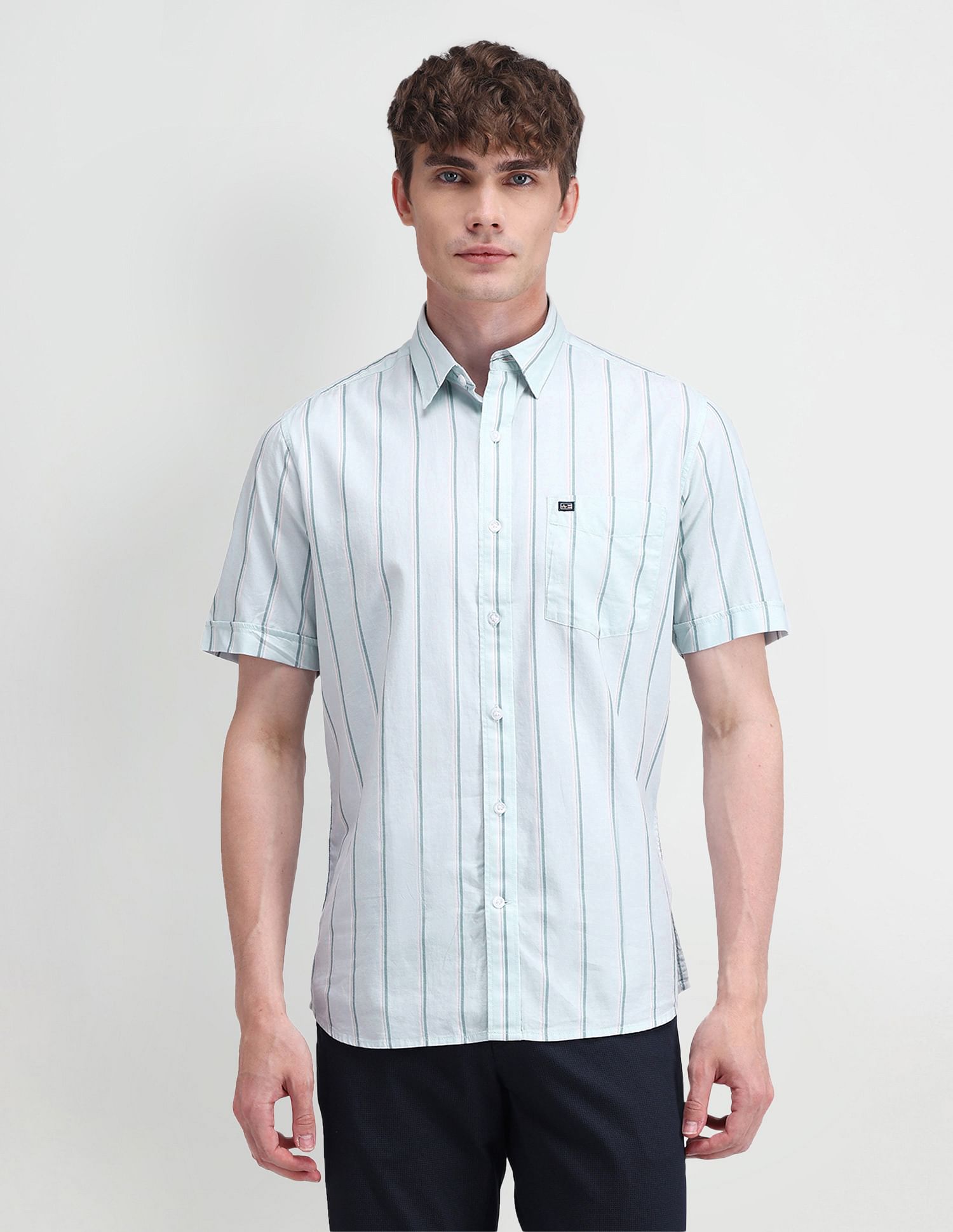 Arrow Sport Liberty Classic Vertical Striped Shirt