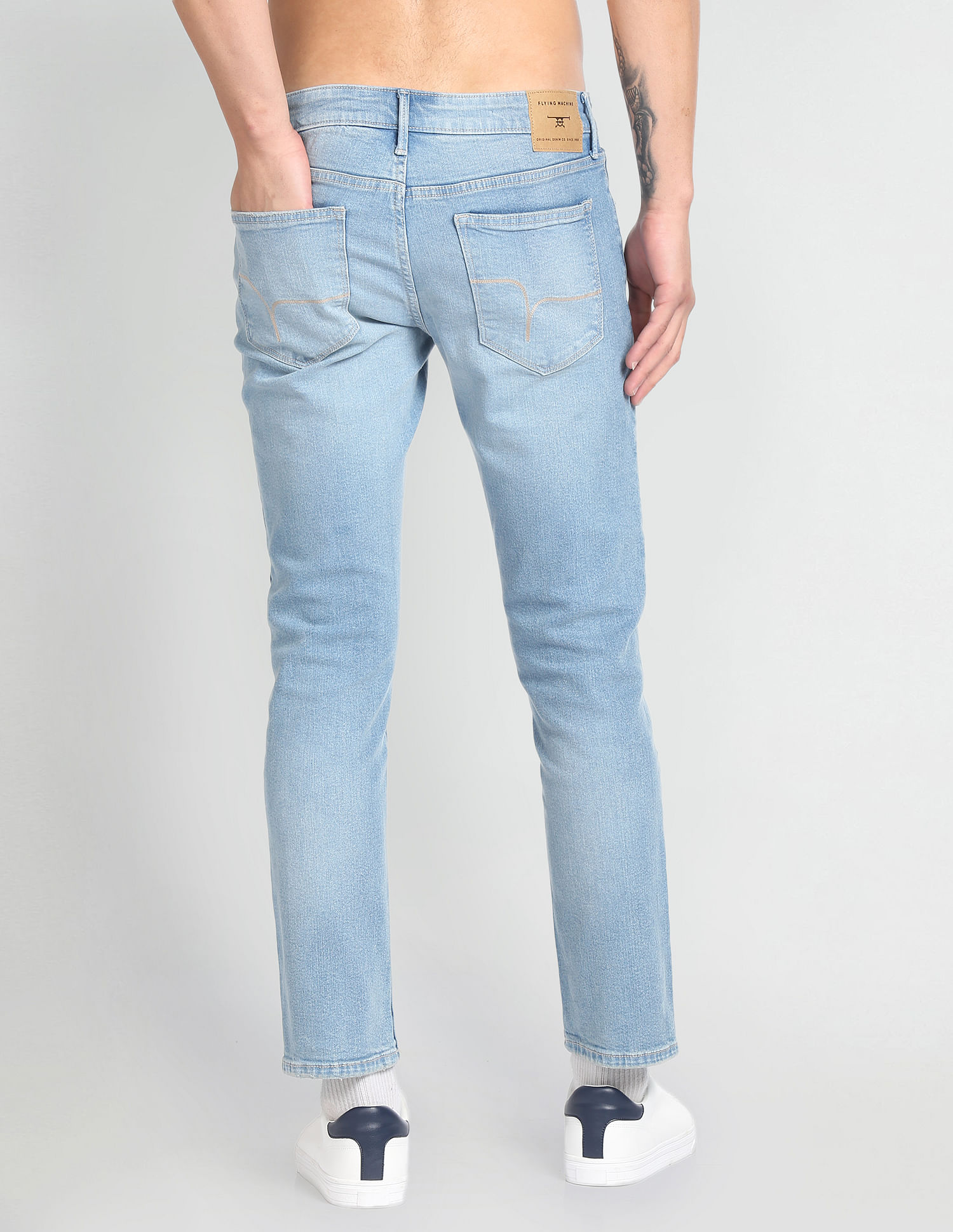 Flying Machine Michael Slim Tapered Stone Wash Jeans