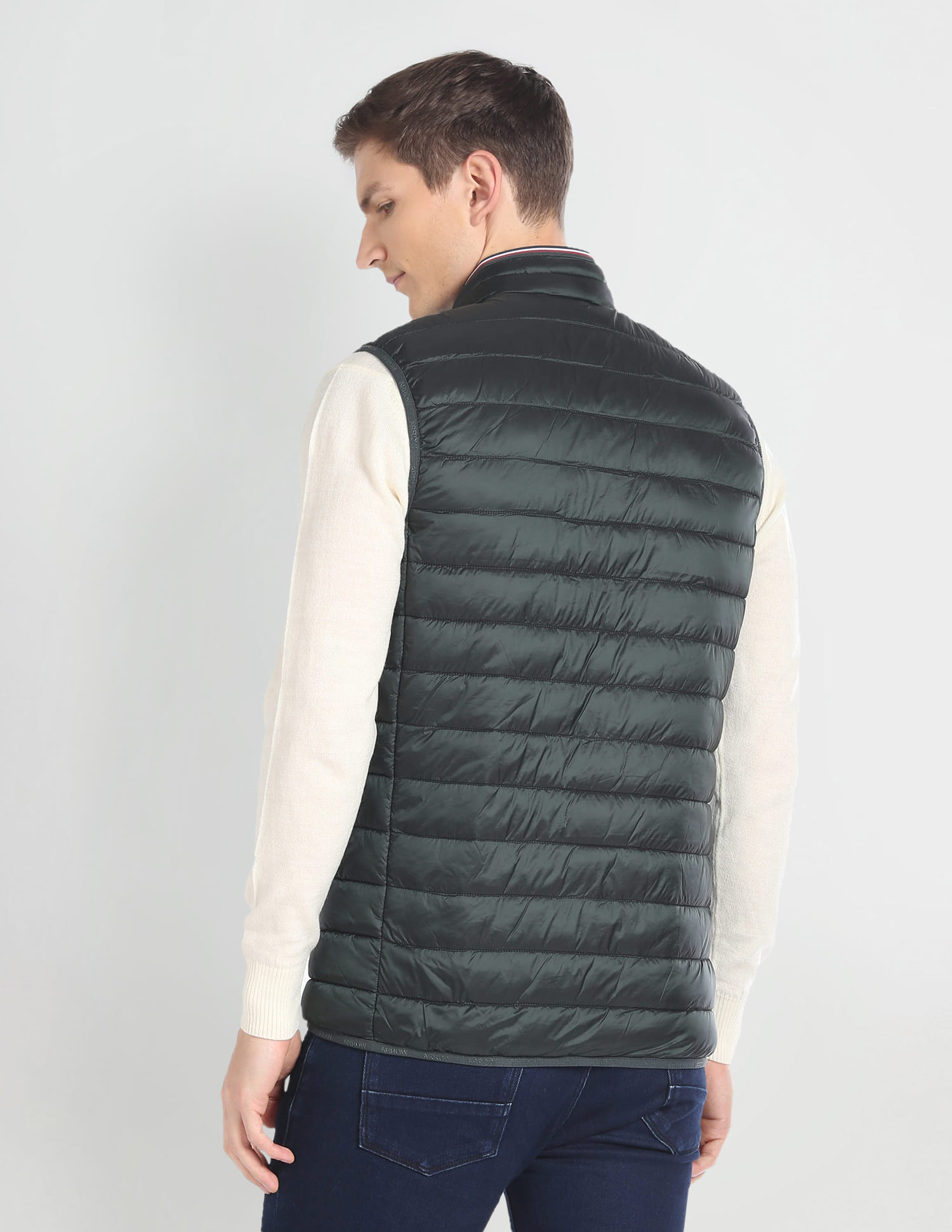 Buy Arrow Sports High Neck Sleeveless Puffer Jacket