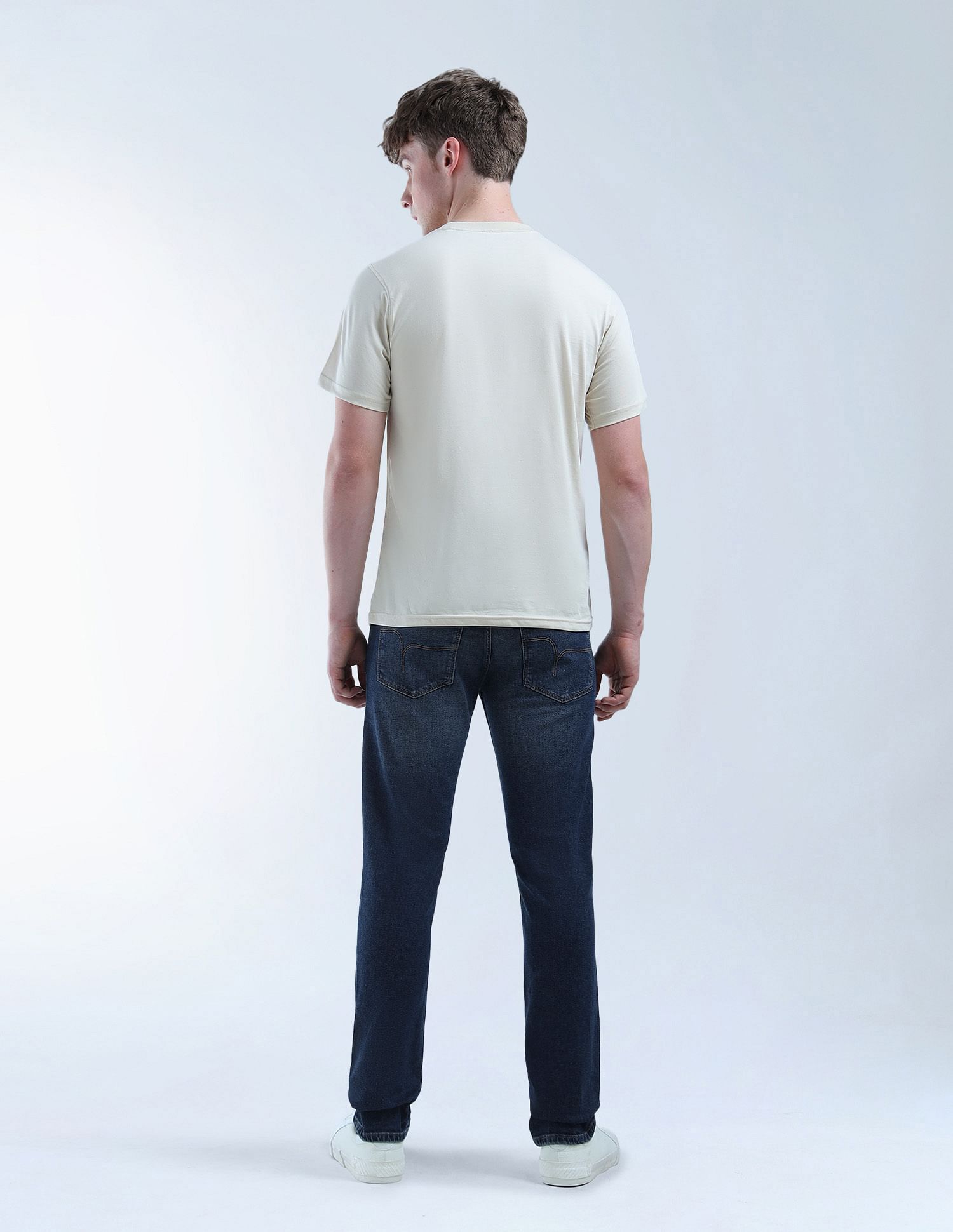 Flying Machine Freddie Slim Straight Fit Light Washed Jeans