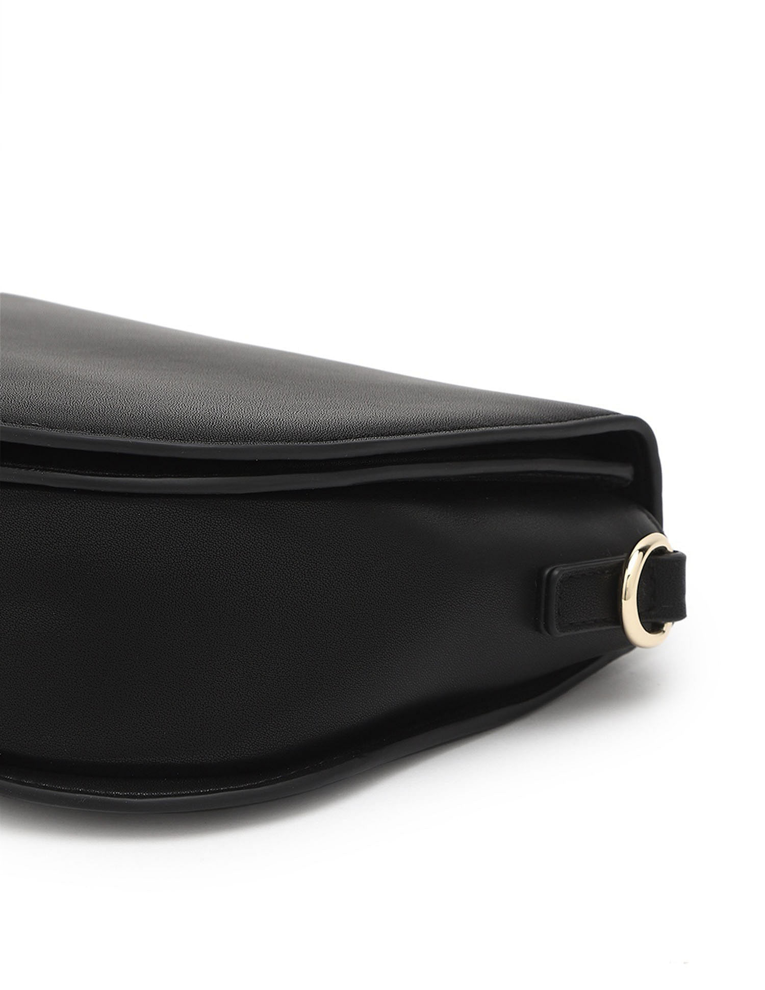 Tommy Hilfiger Solid Black PU Bag