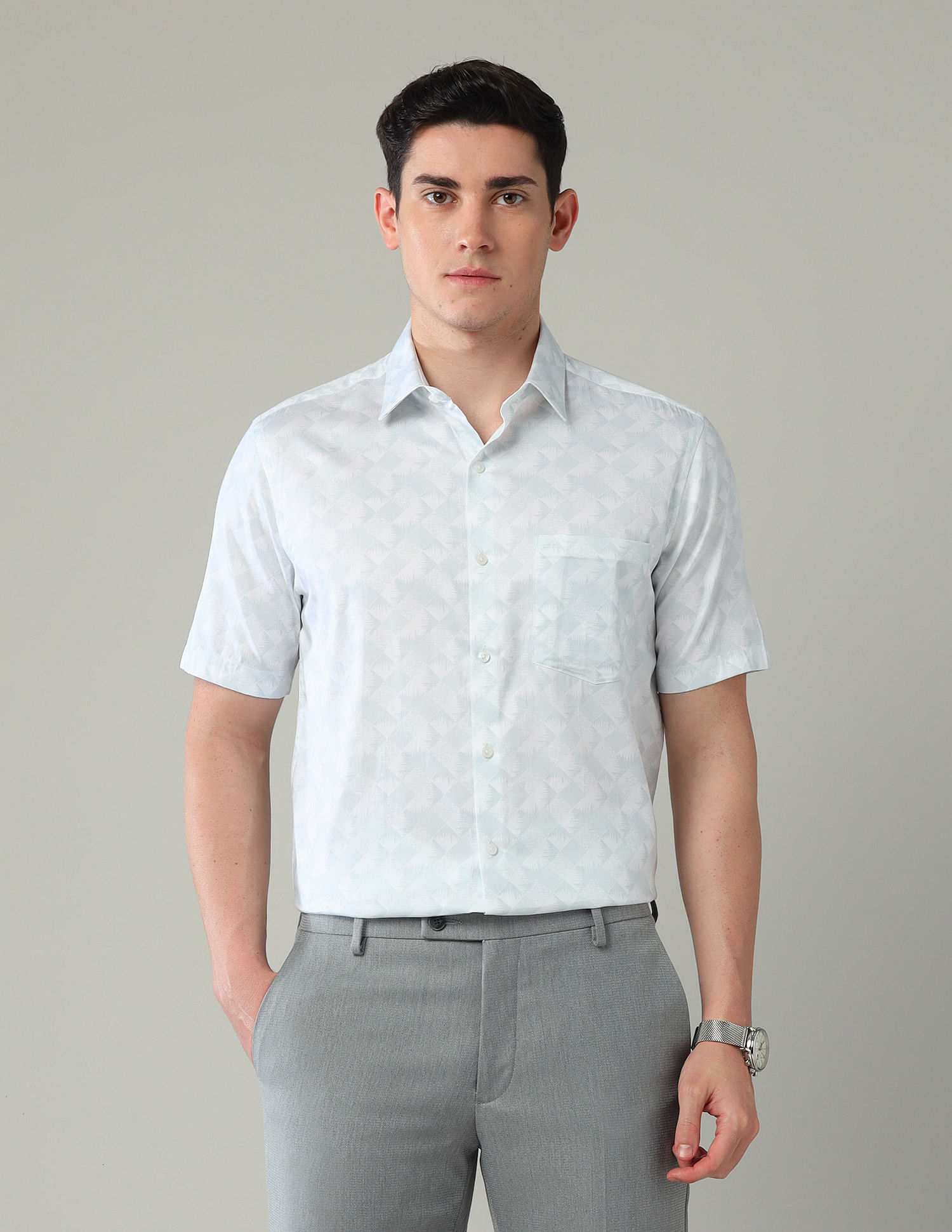 Arrow Geometric Printed Liberty Classic Fit Shirt