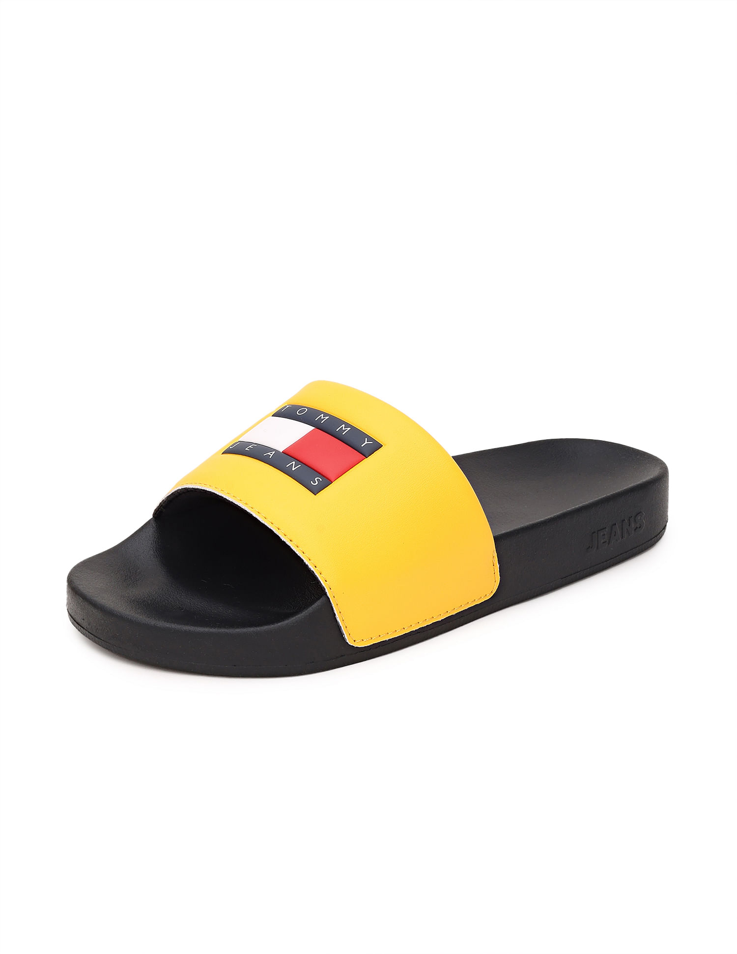 Yellow tommy hot sale hilfiger slides