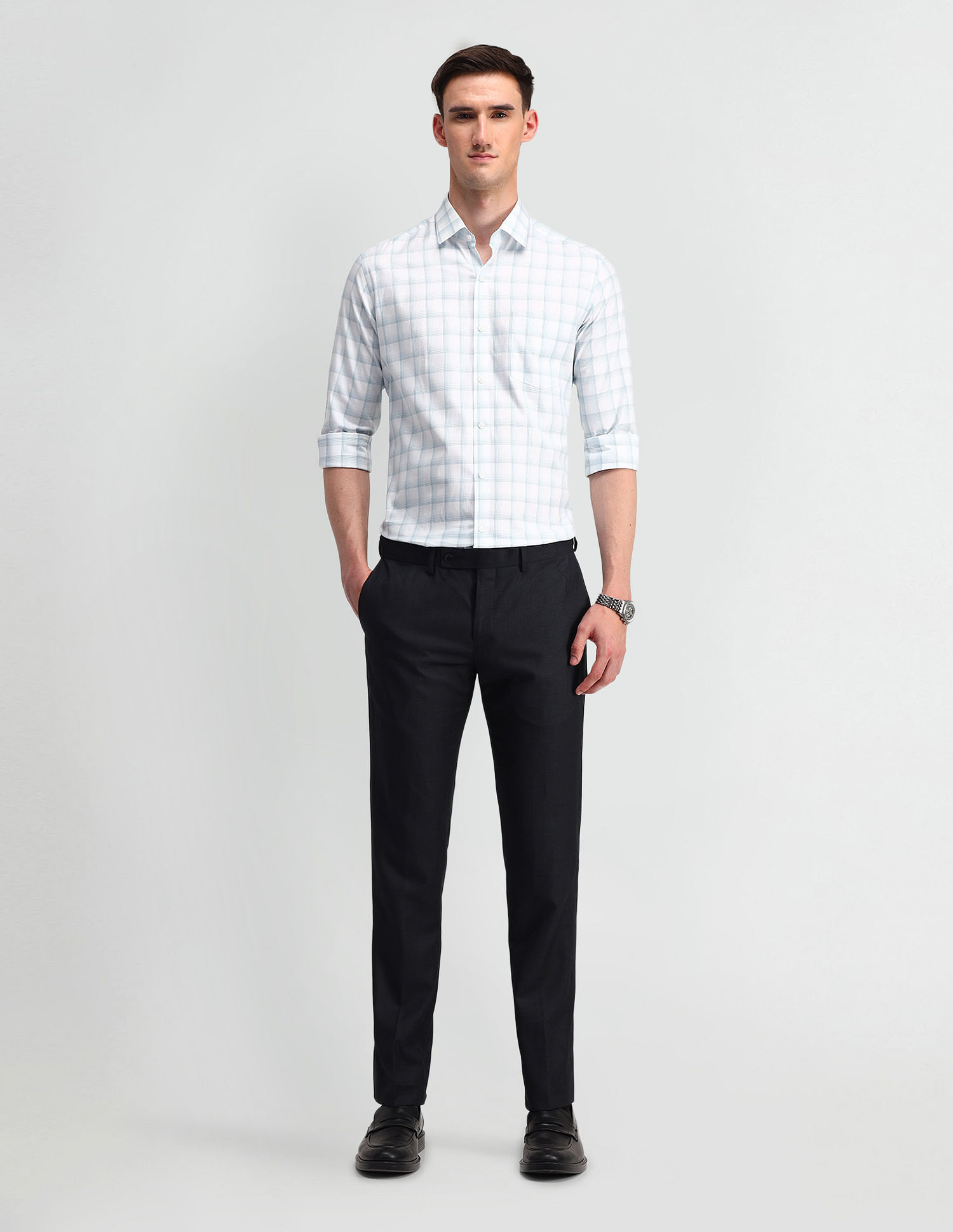 Arrow Manhattan Slim Fit Cotton Shirt