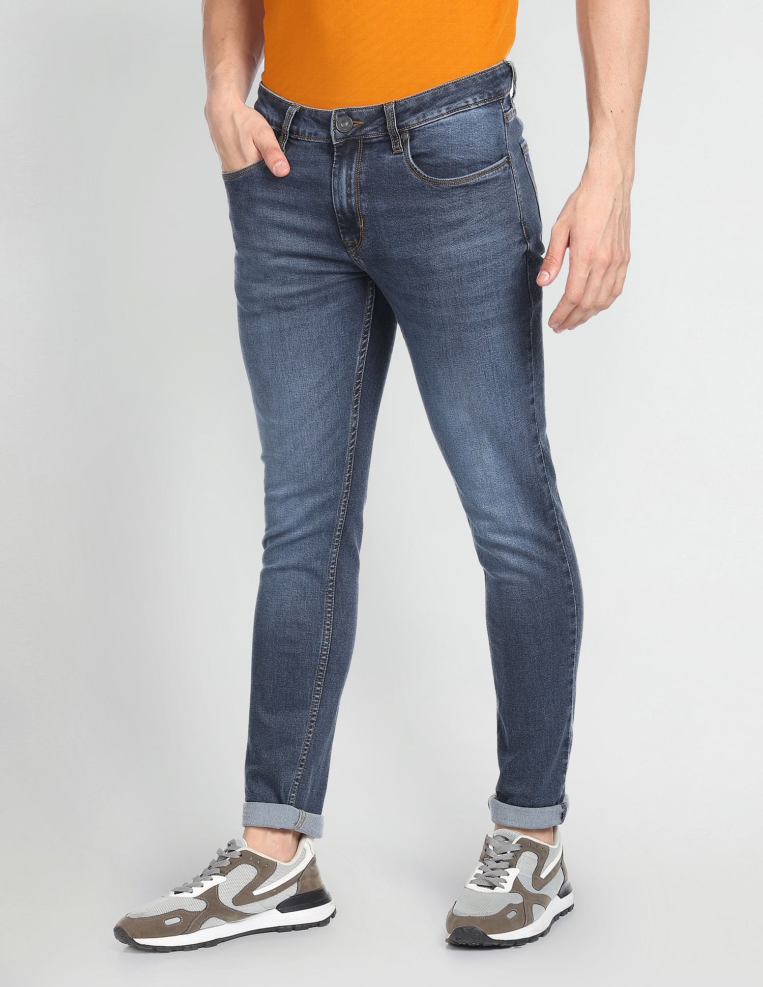Flying Machine Skinny Fit Stone Wash Jeans