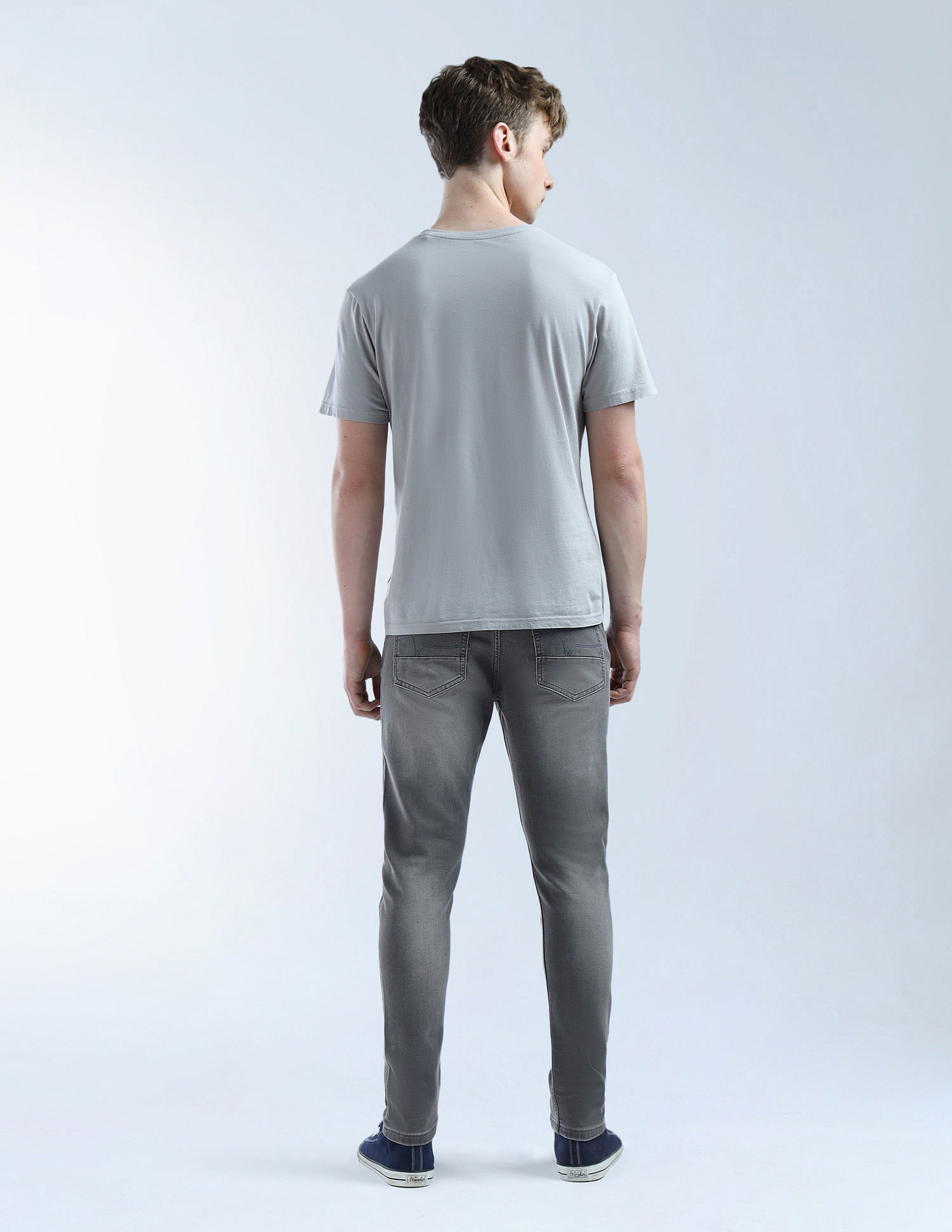 Flying Machine Mid Rise Slash Slim Tapered Fit Jeans