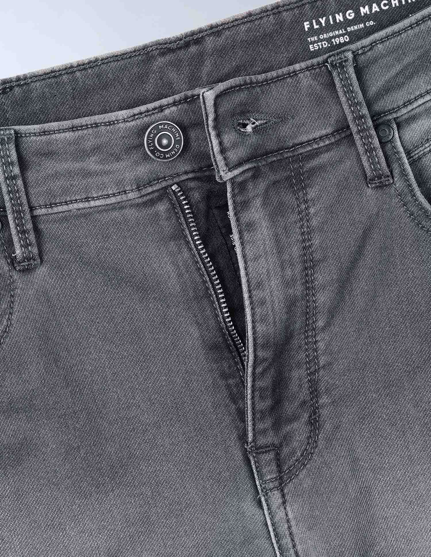 Flying Machine Mid Rise Slash Slim Tapered Fit Jeans