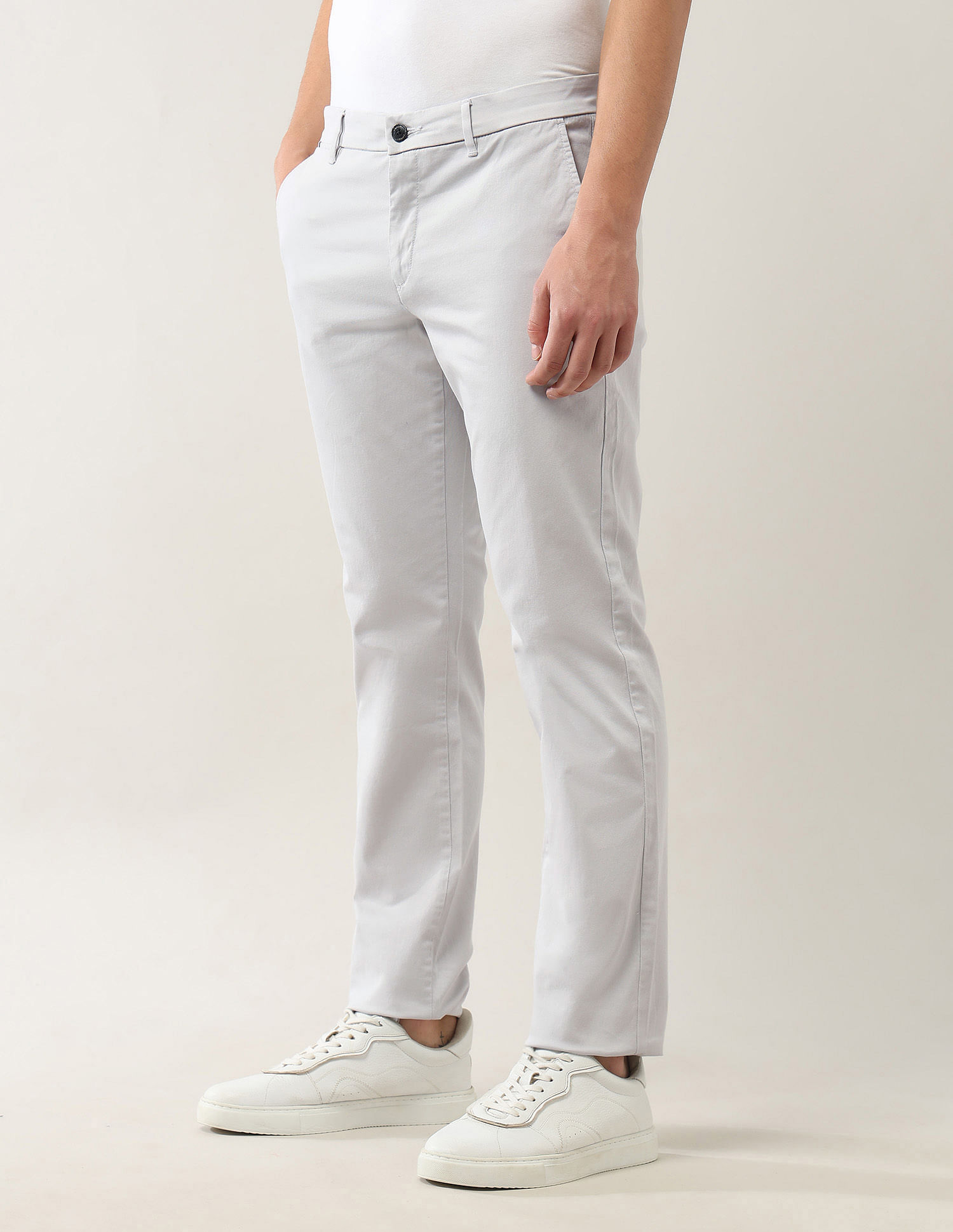 Arrow Sport Mid Rise Regular Fit Trousers