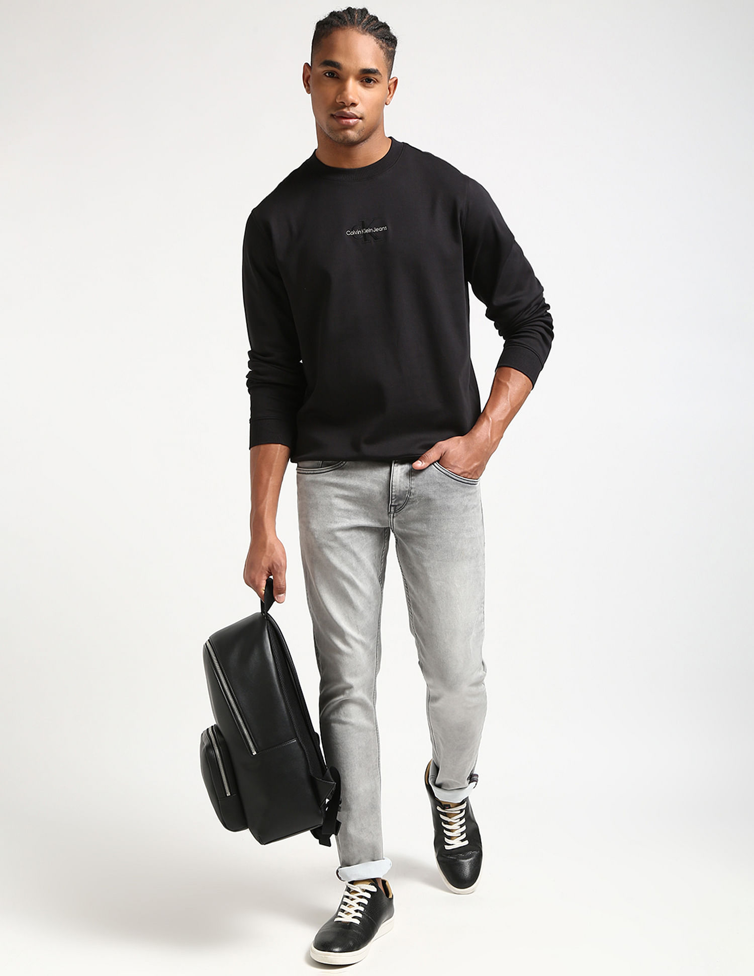 Calvin Klein Jeans Brand Printed Regular Fit Sweatshirt