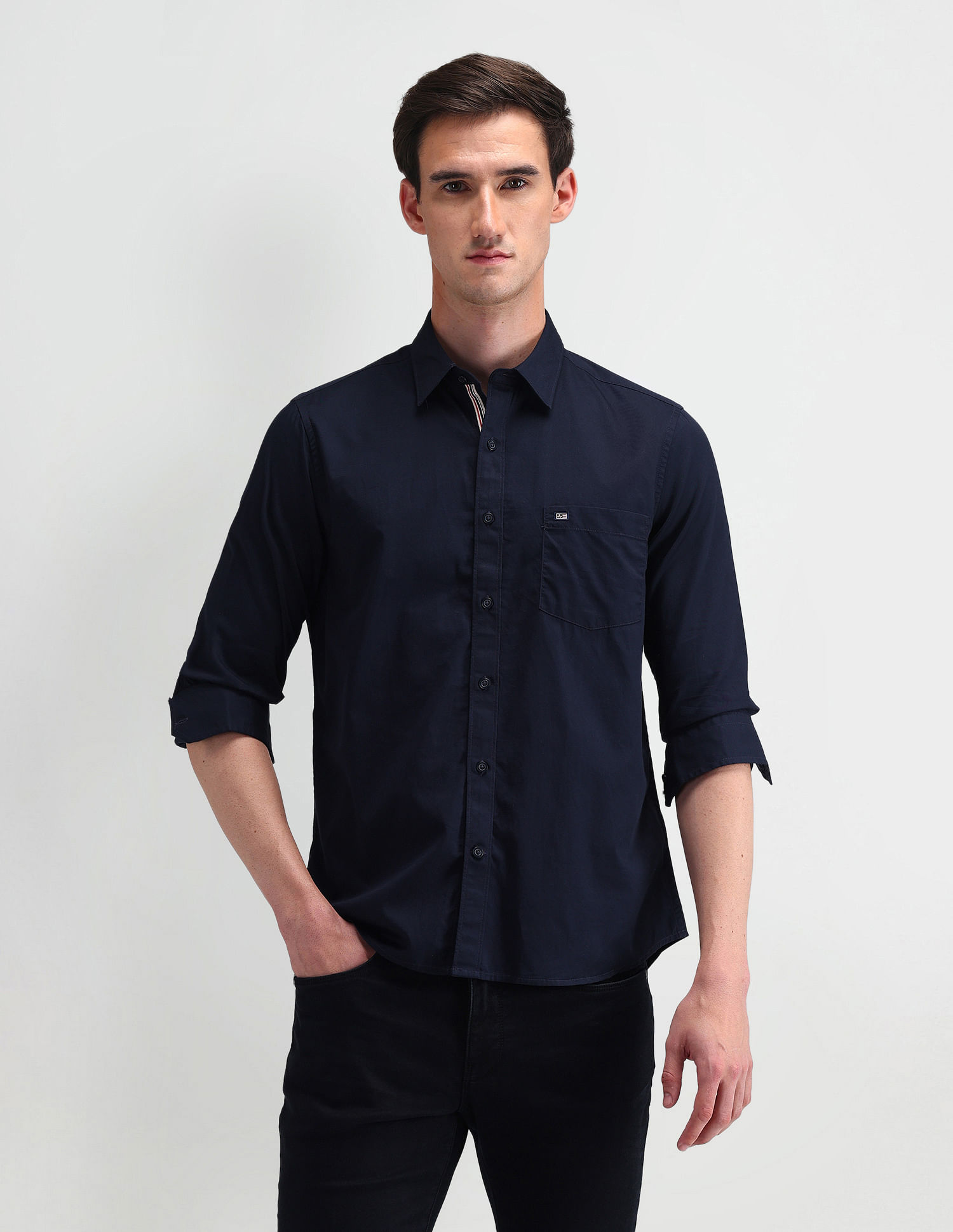 Arrow Sport Tailored Fit Solid Shirt