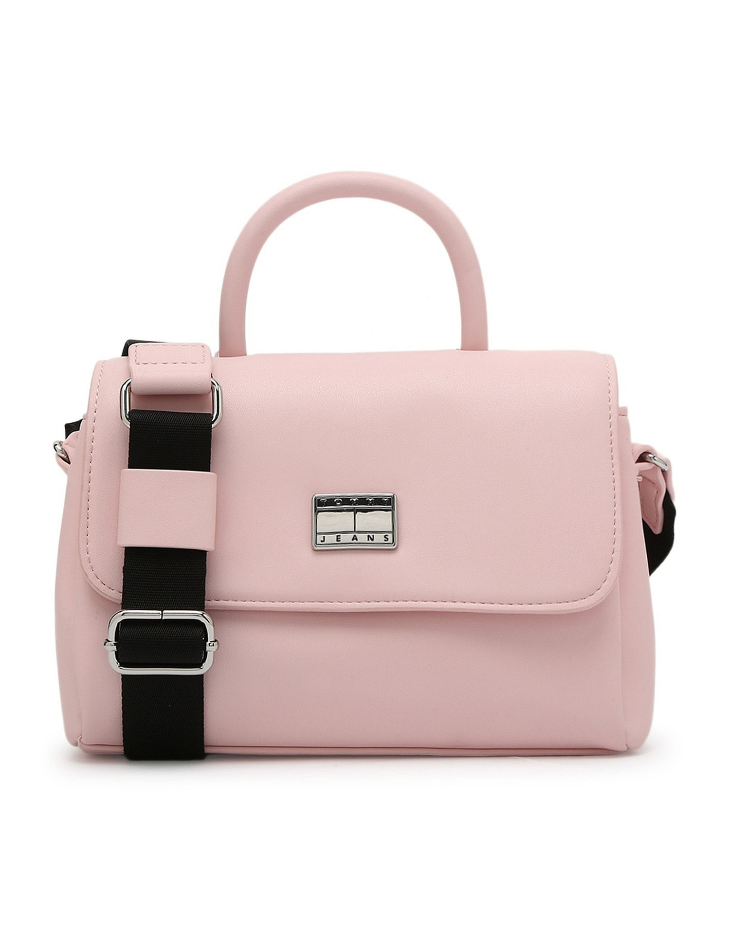 Tommy Hilfiger Solid Pink Pu Sling Bag