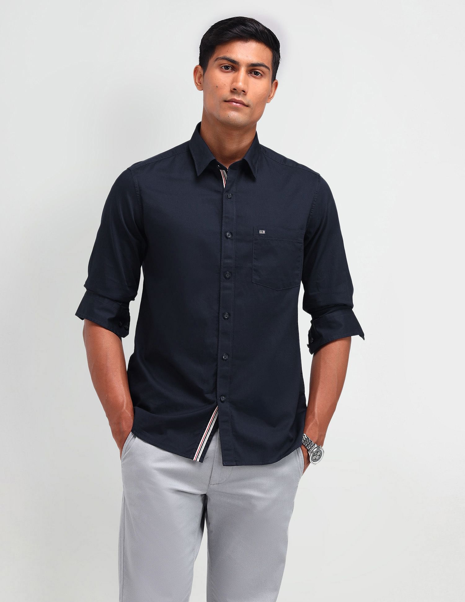 Arrow Sport Manhattan Slim Fit Twill Shirt