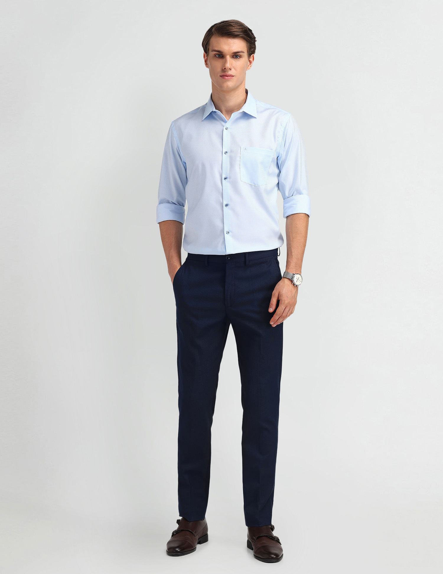 Arrow Micro Checked Cotton Shirt