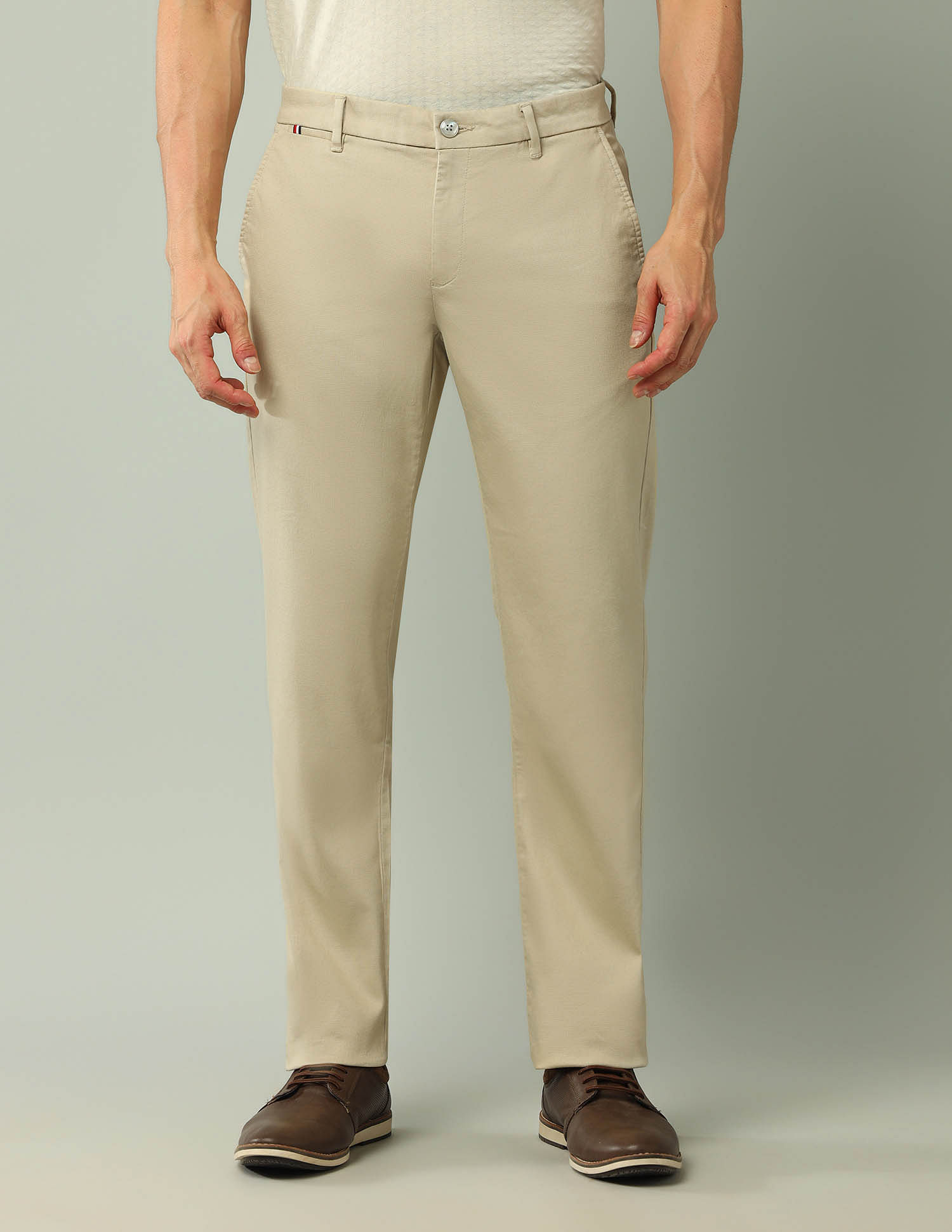 Arrow Sport Solid Dobby Weave Trousers