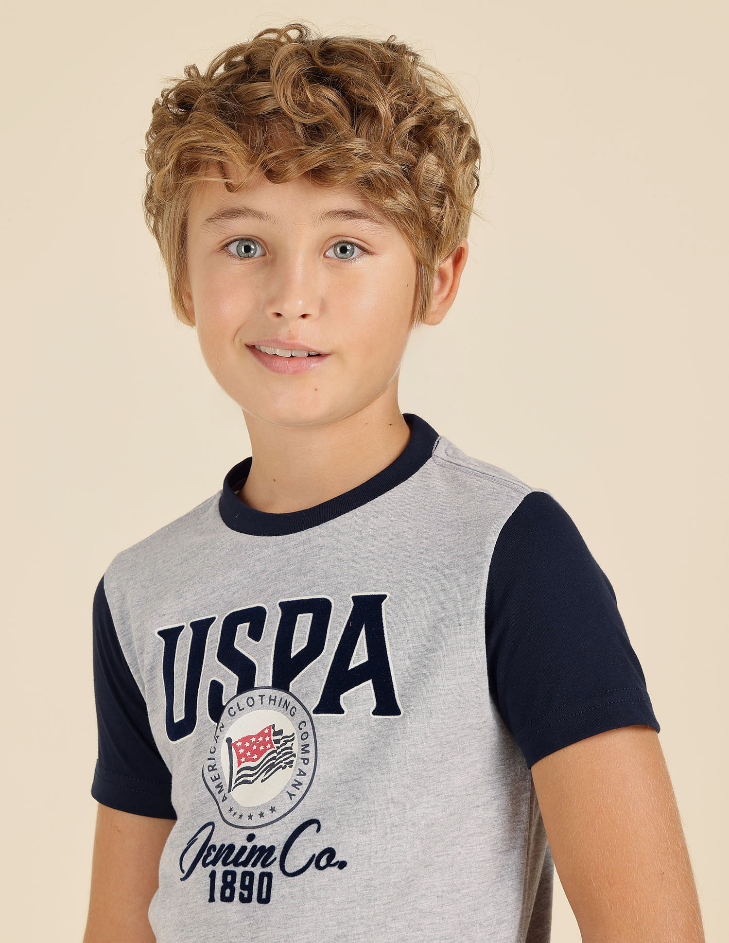 U.S. Polo Assn. Kids Boys Brand Printed Pure Cotton T-Shirt