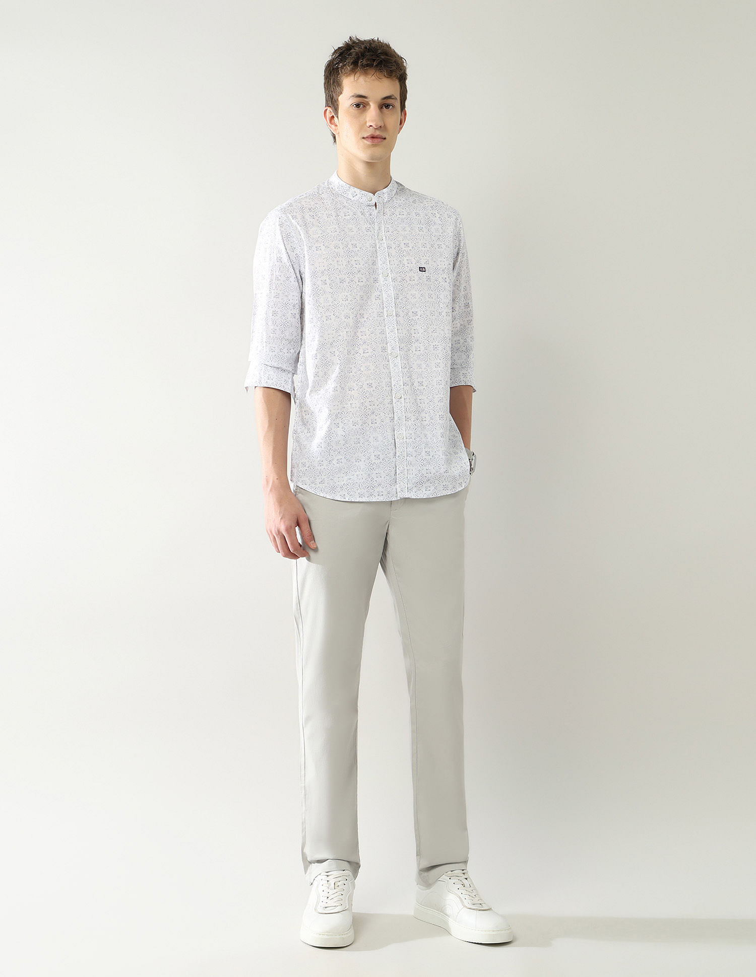 Arrow Sport Slim Fit All Over Printed Shirt