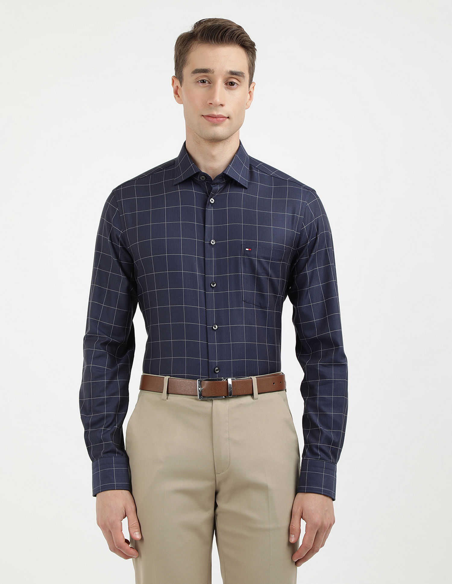 Tommy Hilfiger Windowpane Check Regular Fit Shirt