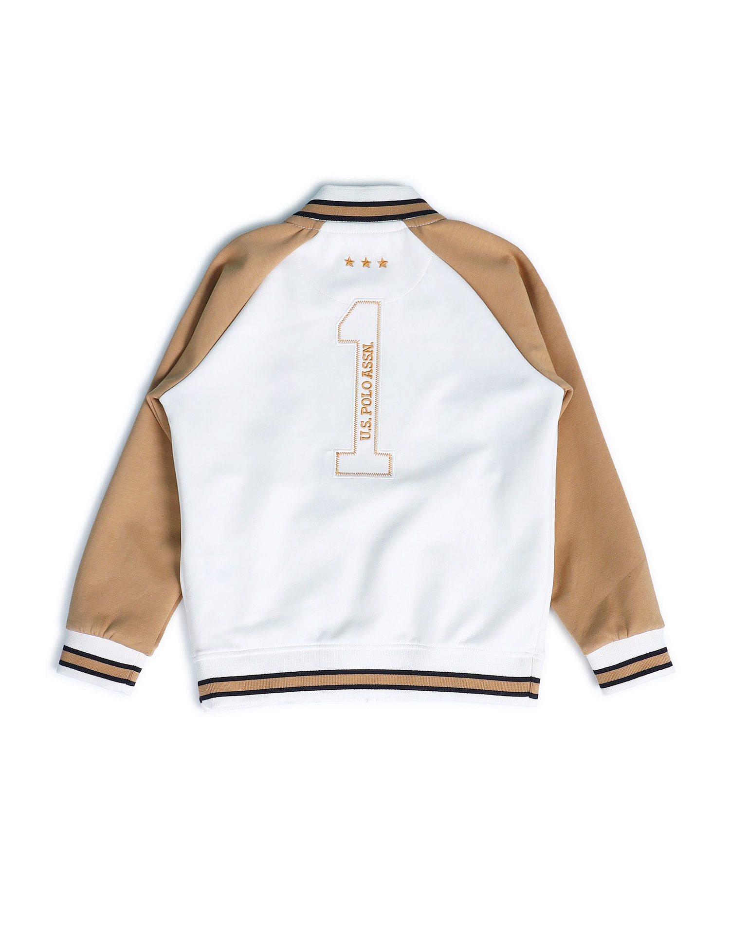 U.S. Polo Assn. Kids Boys Stand Neck Brand Sweatshirt