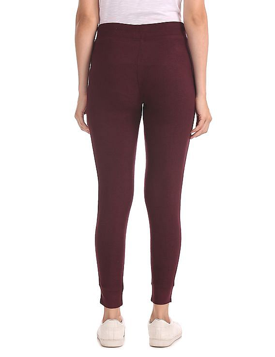 Aeropostale Floral Embroidered Drawstring Waist Lounge Pants